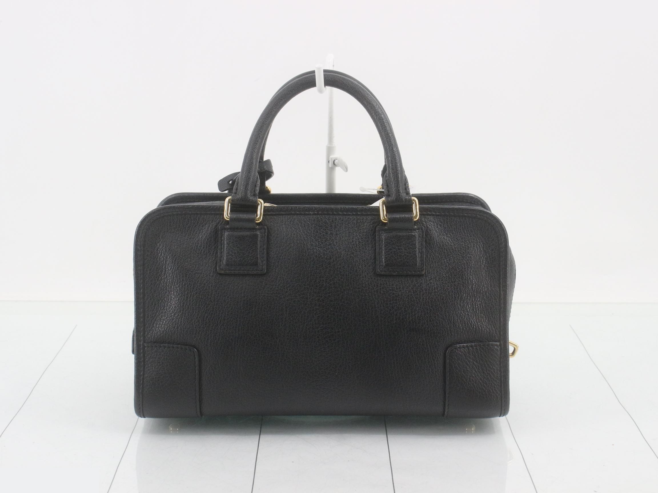 Amazona 28 Black Handbag with Gold Hardware — view 2