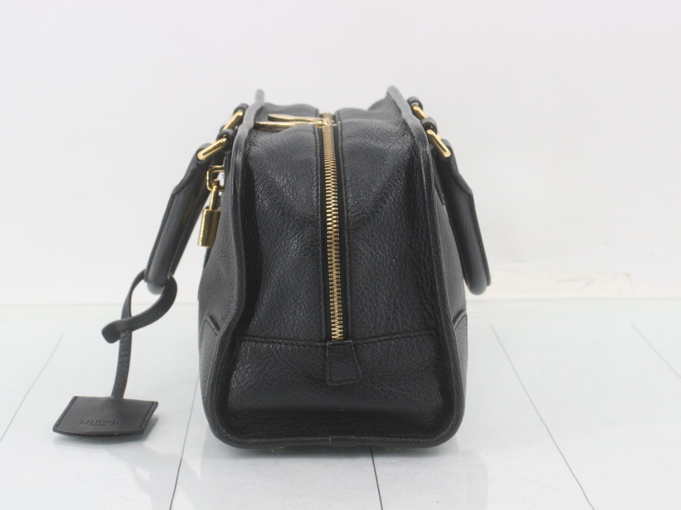 Amazona 28 Black Handbag with Gold Hardware — view 3