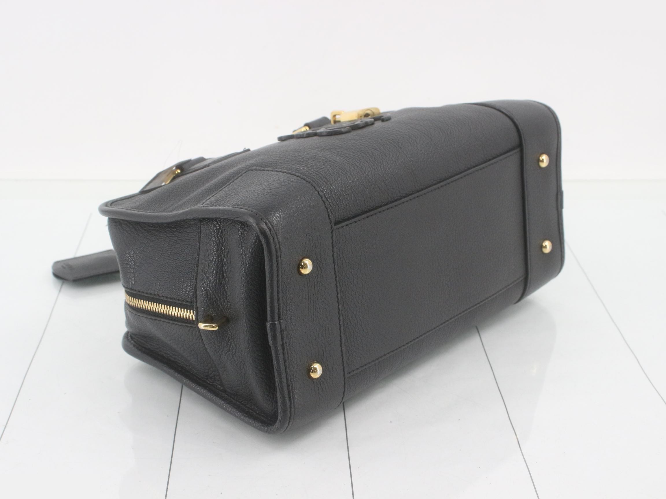 Amazona 28 Black Handbag with Gold Hardware — view 5