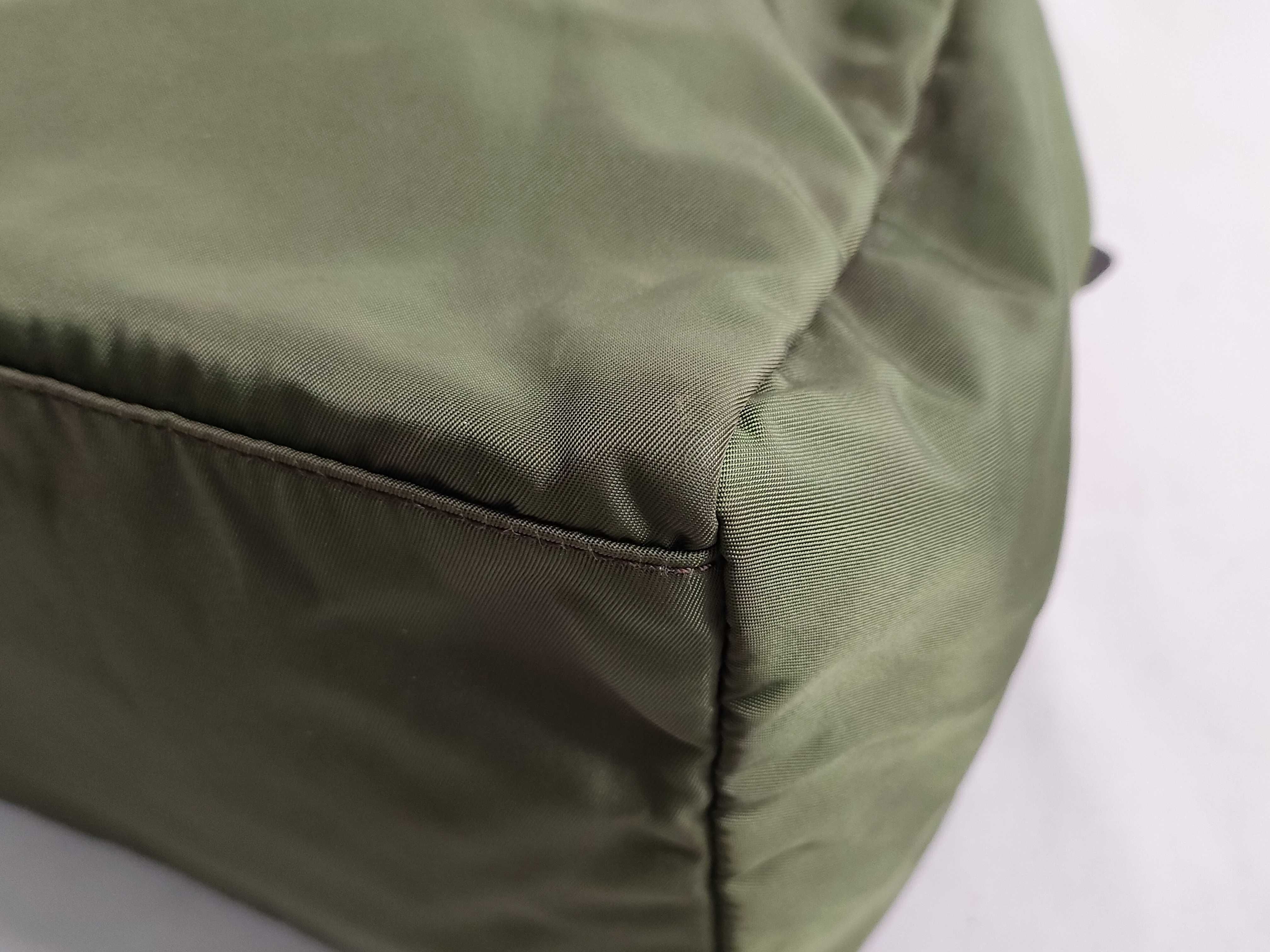 Nylon Shoulder Bag, Khaki, Triangle Logo, Prada Shoulder Bag — view 6