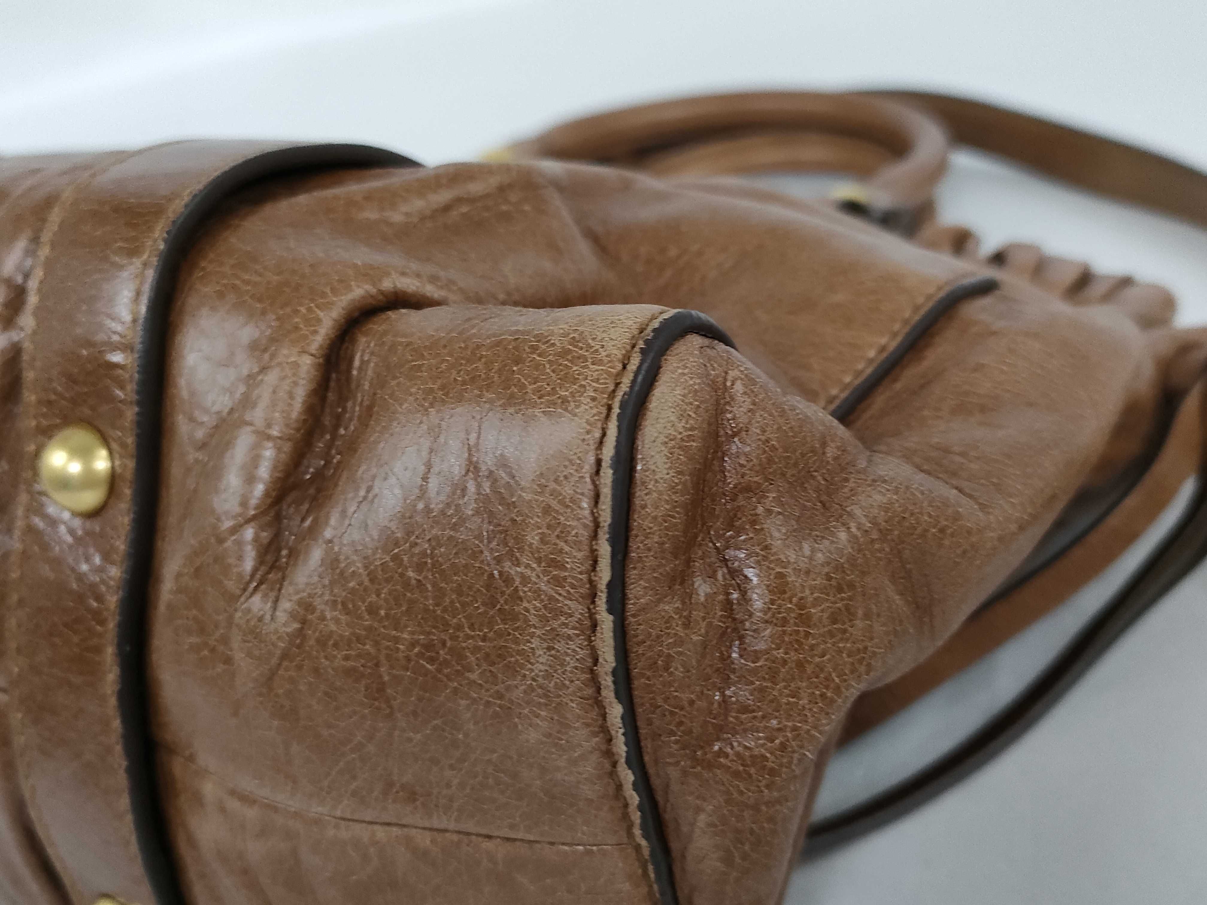 Vitello 2-Way Handbag, Brown — view 8