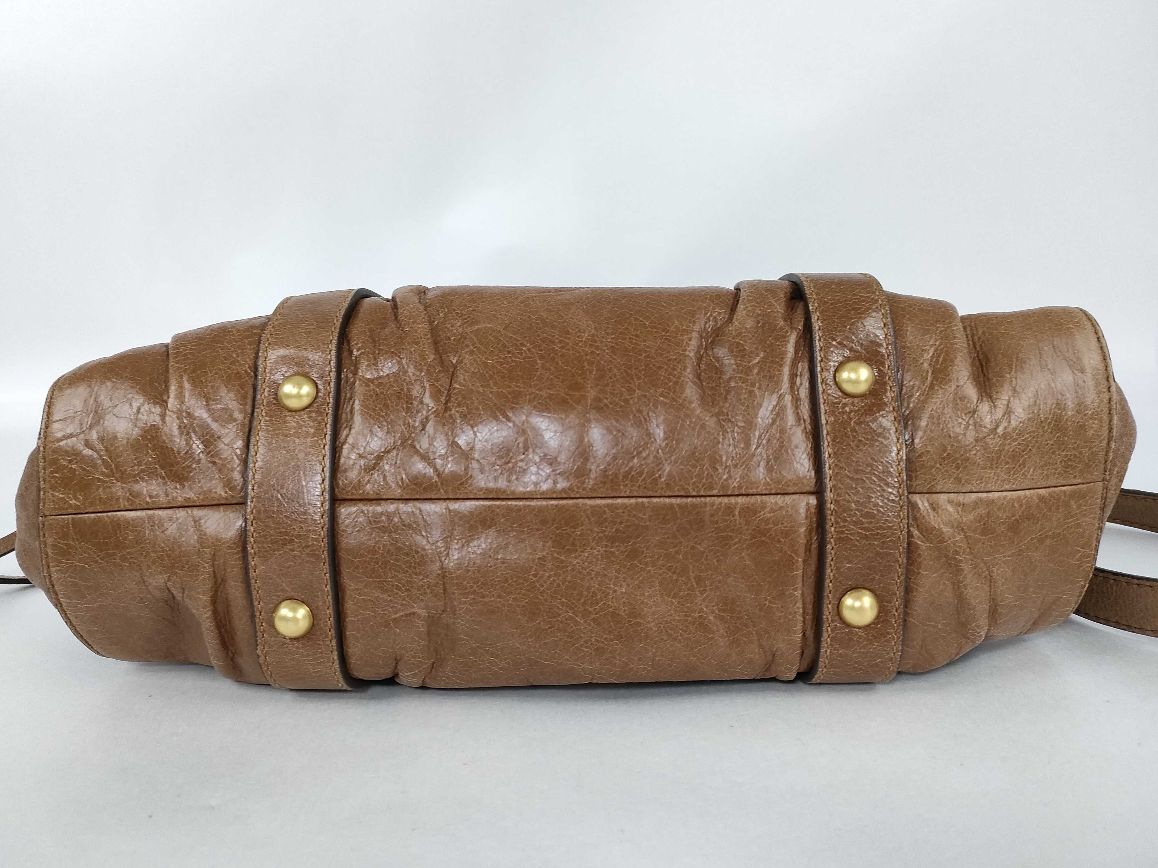 Vitello 2-Way Handbag, Brown — view 9