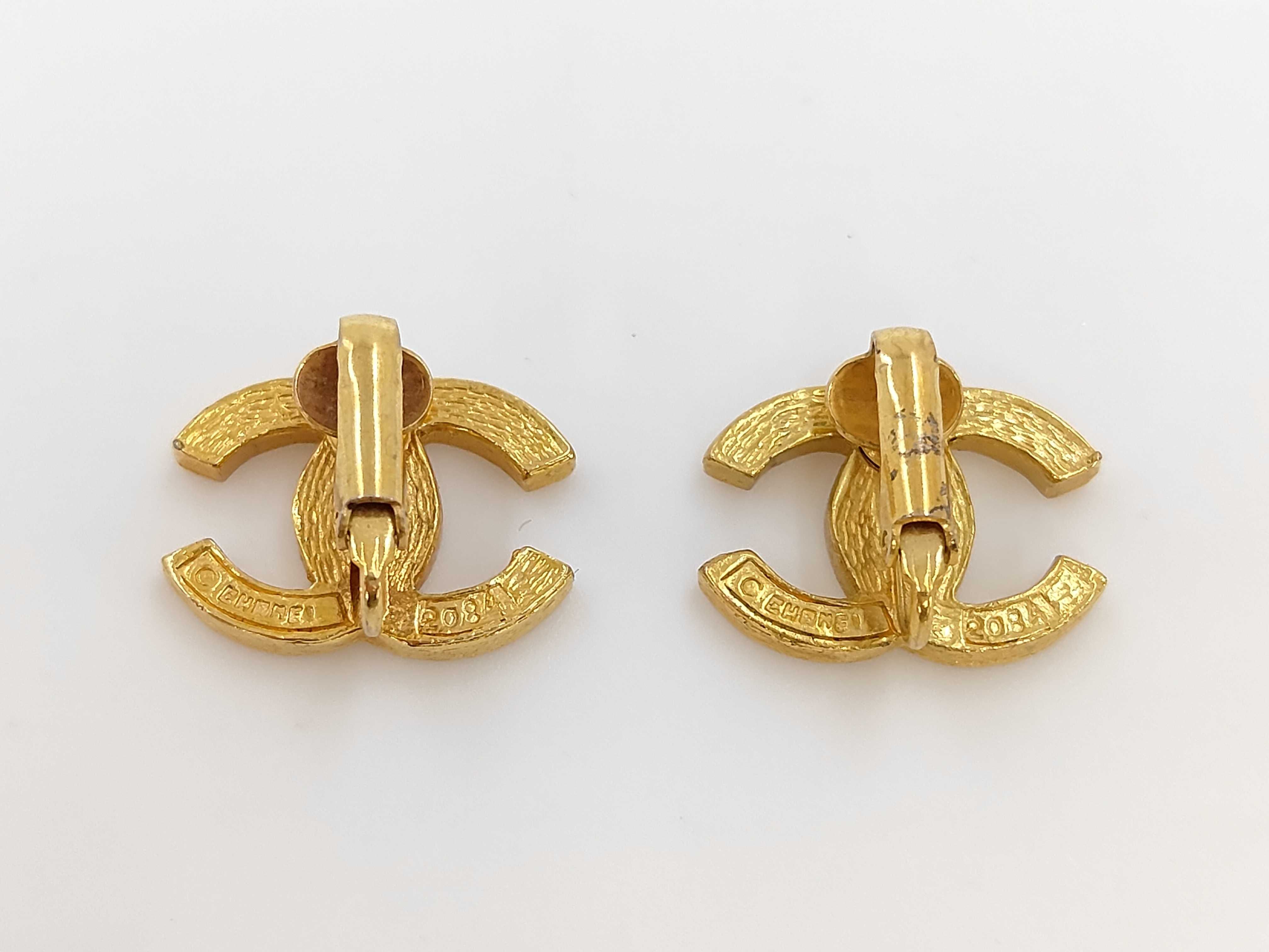 Coco Rhinestone Gold Earrings — view 2