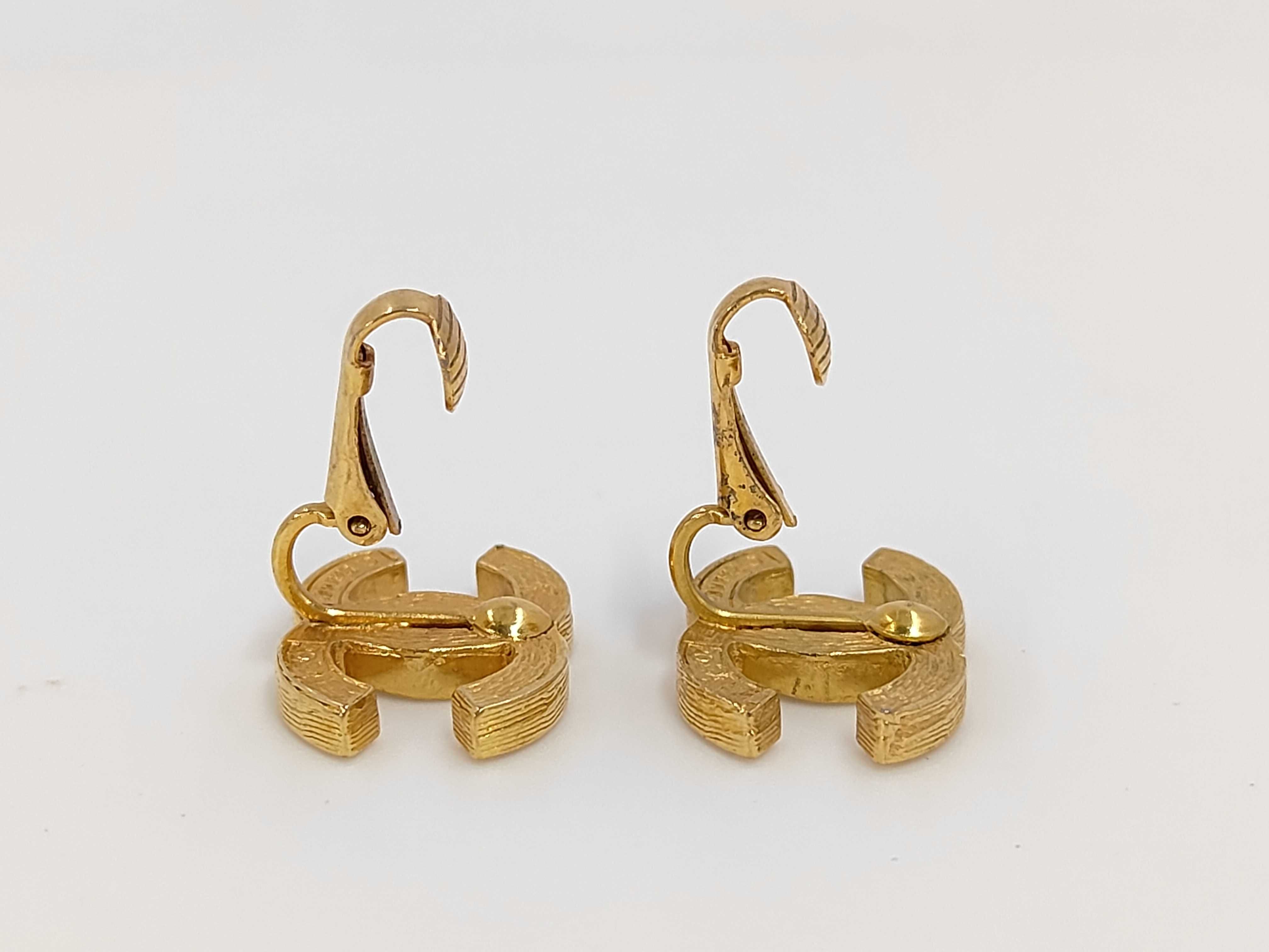 Coco Rhinestone Gold Earrings — view 3