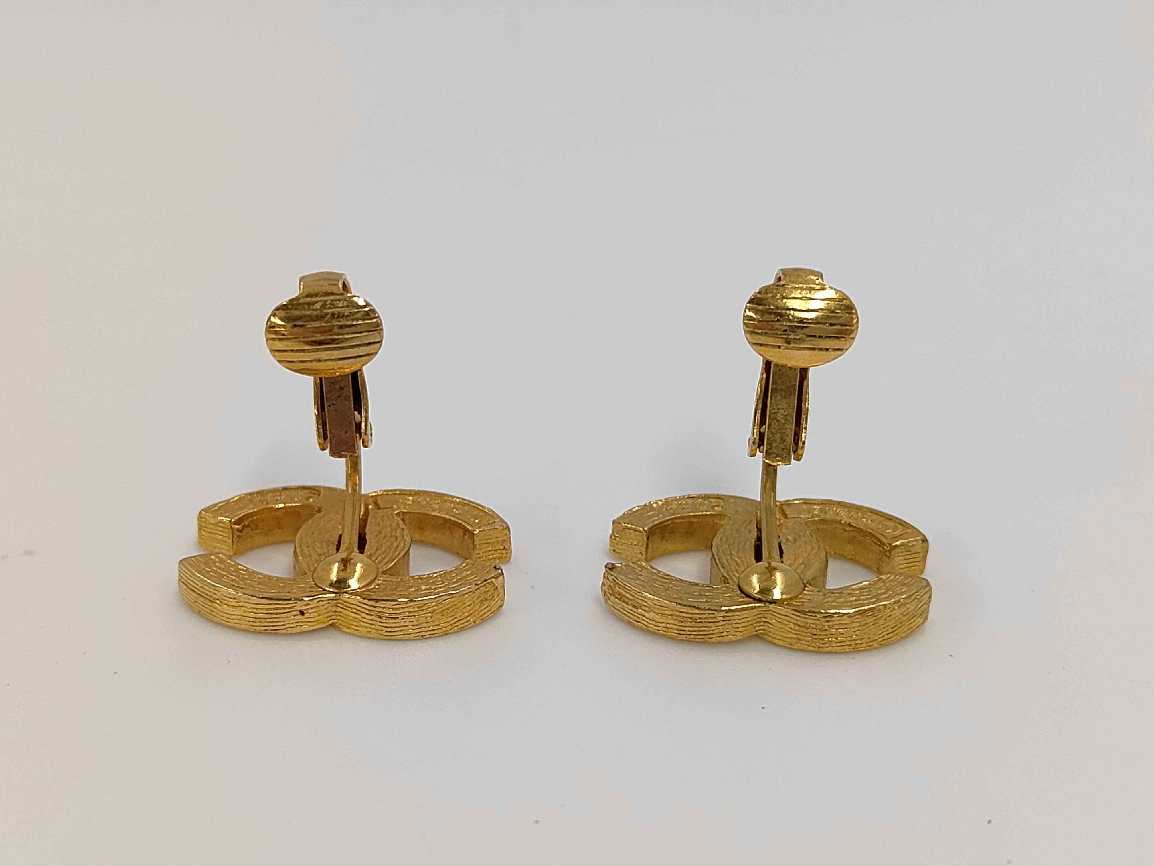Coco Rhinestone Gold Earrings — view 4