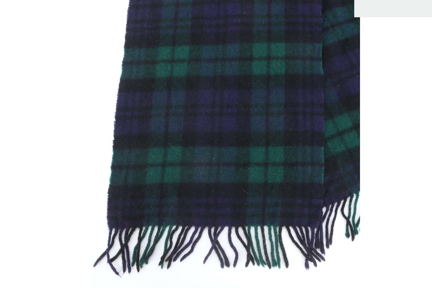 100% Cashmere Check Pattern Scarf — view 3
