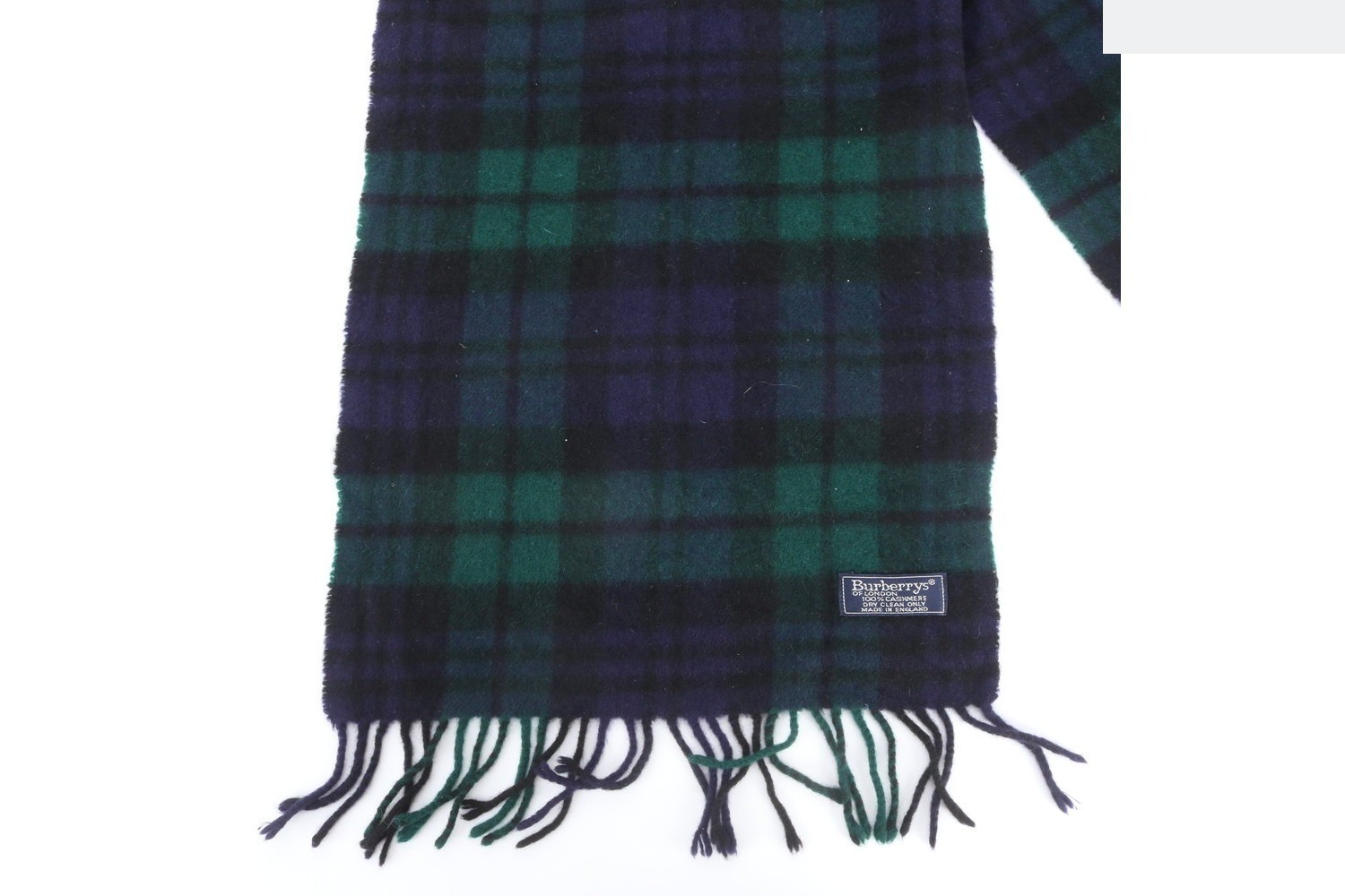 100% Cashmere Check Pattern Scarf — view 4