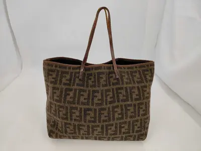 Zucca pattern FF logo knit tote bag