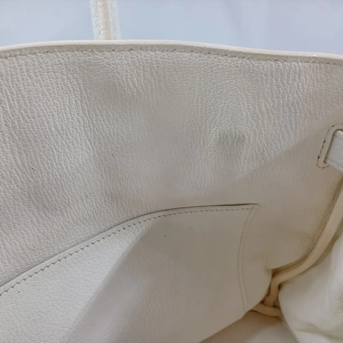 [Individually packaged] Hermes Birkin 35 Letournée Taurillon Clemence White Silver Hardware N:2010 — view 14