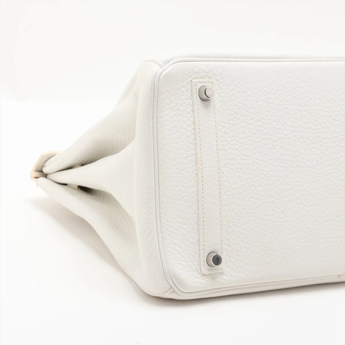 [Individually packaged] Hermes Birkin 35 Letournée Taurillon Clemence White Silver Hardware N:2010 — view 4