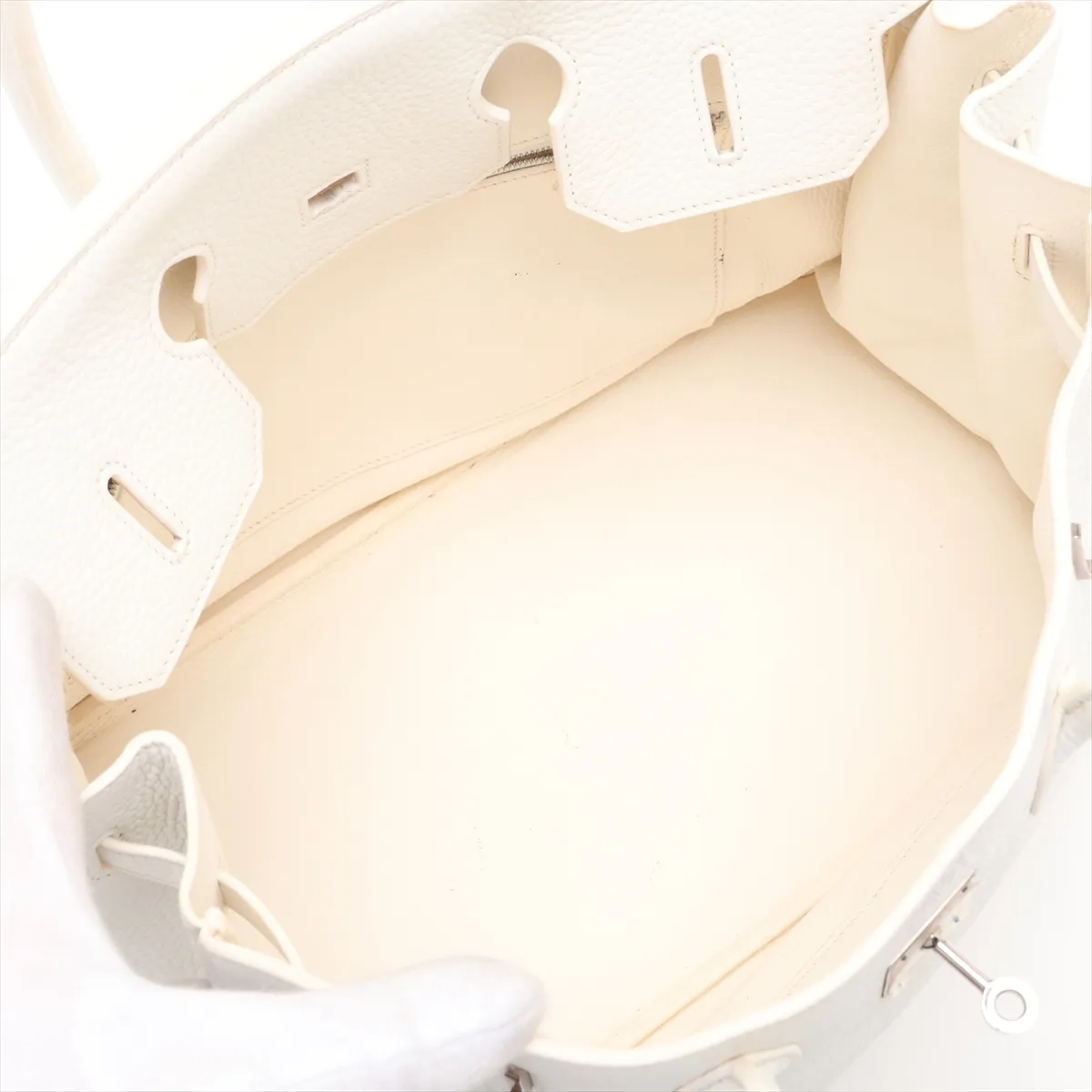 [Individually packaged] Hermes Birkin 35 Letournée Taurillon Clemence White Silver Hardware N:2010 — view 7