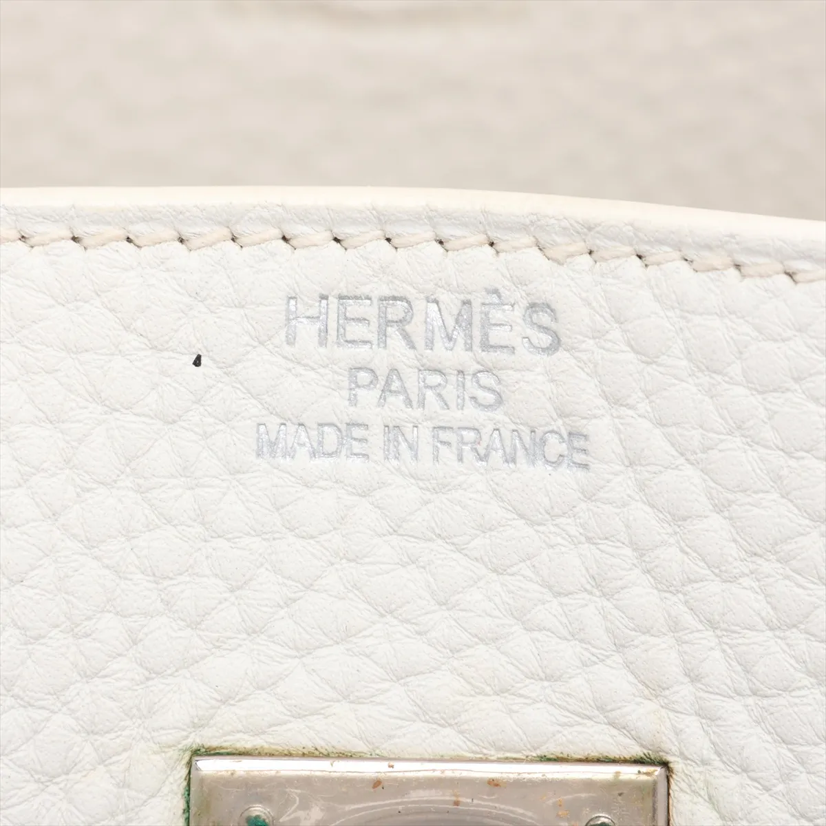 [Individually packaged] Hermes Birkin 35 Letournée Taurillon Clemence White Silver Hardware N:2010 — view 10