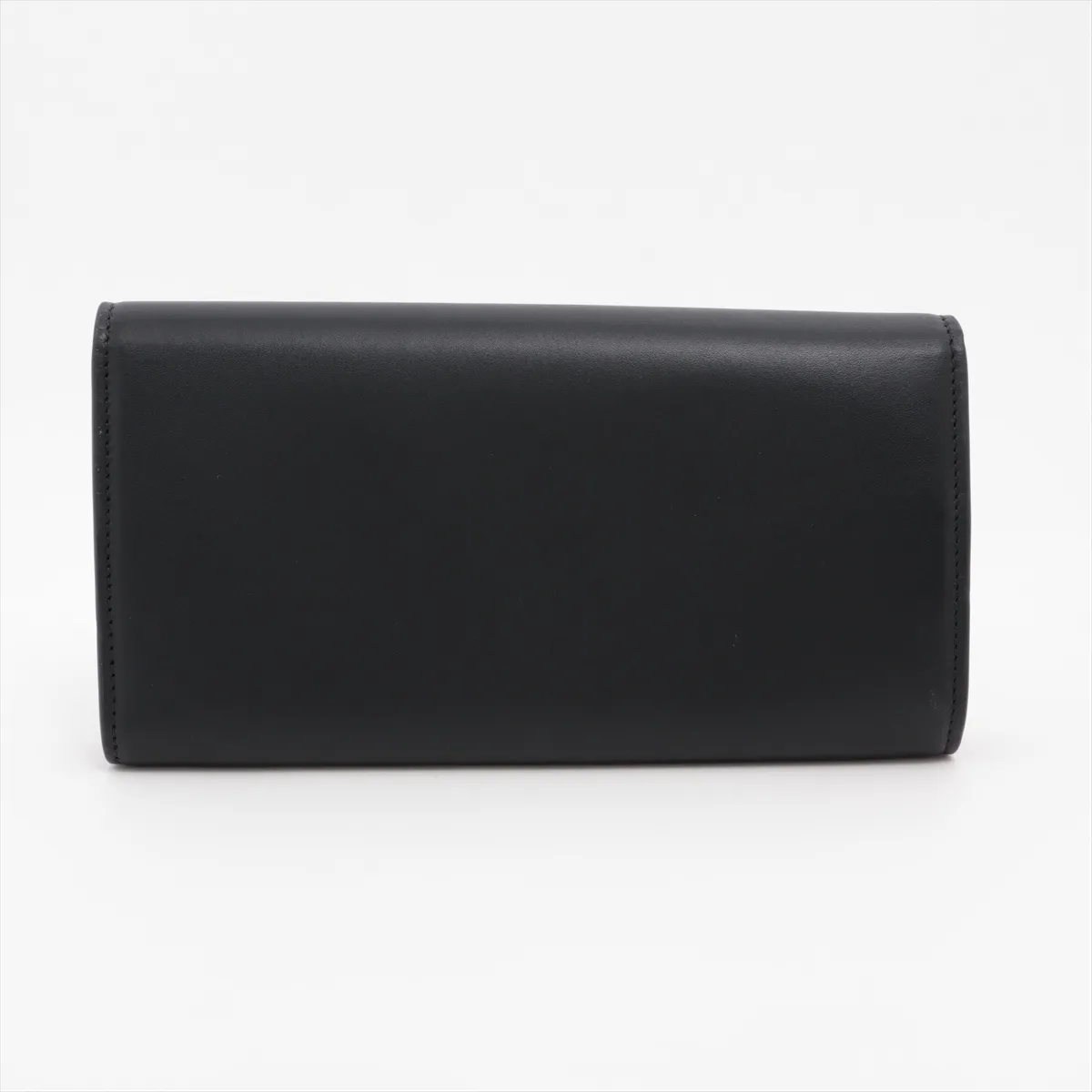 Leather Long Wallet, Black — view 2
