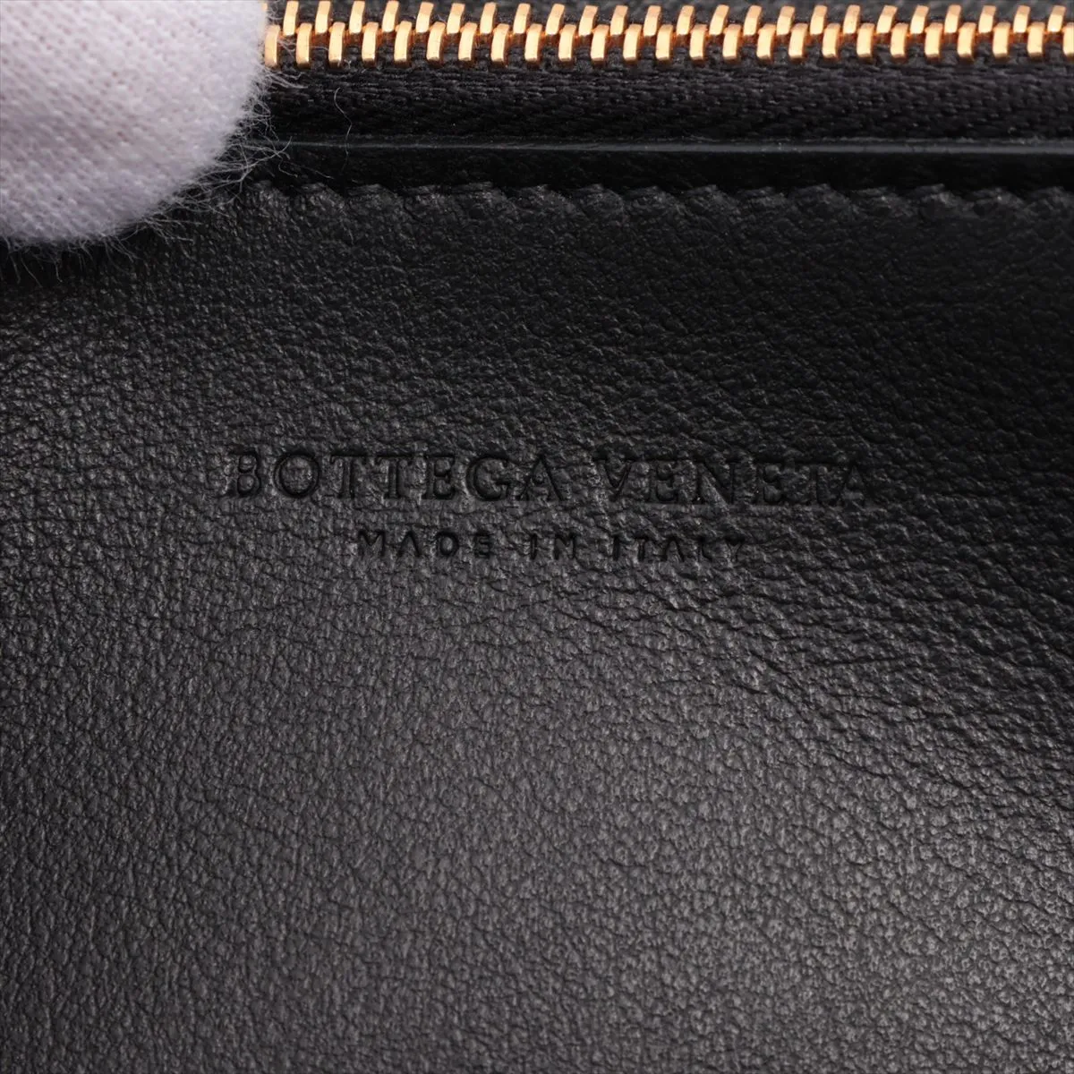 Leather Long Wallet, Black — view 8