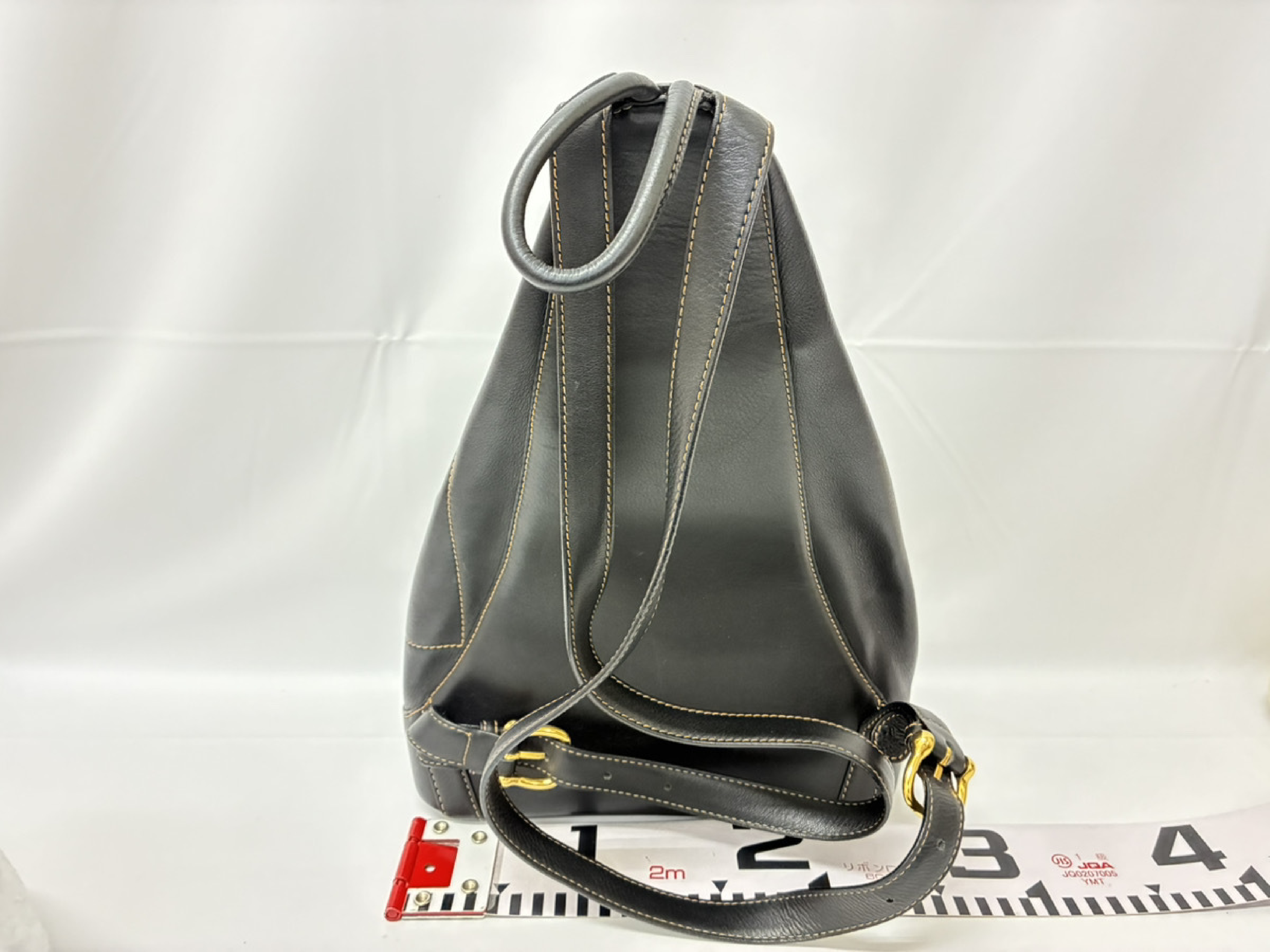 Anton Backpack, Leather/Black — view 2