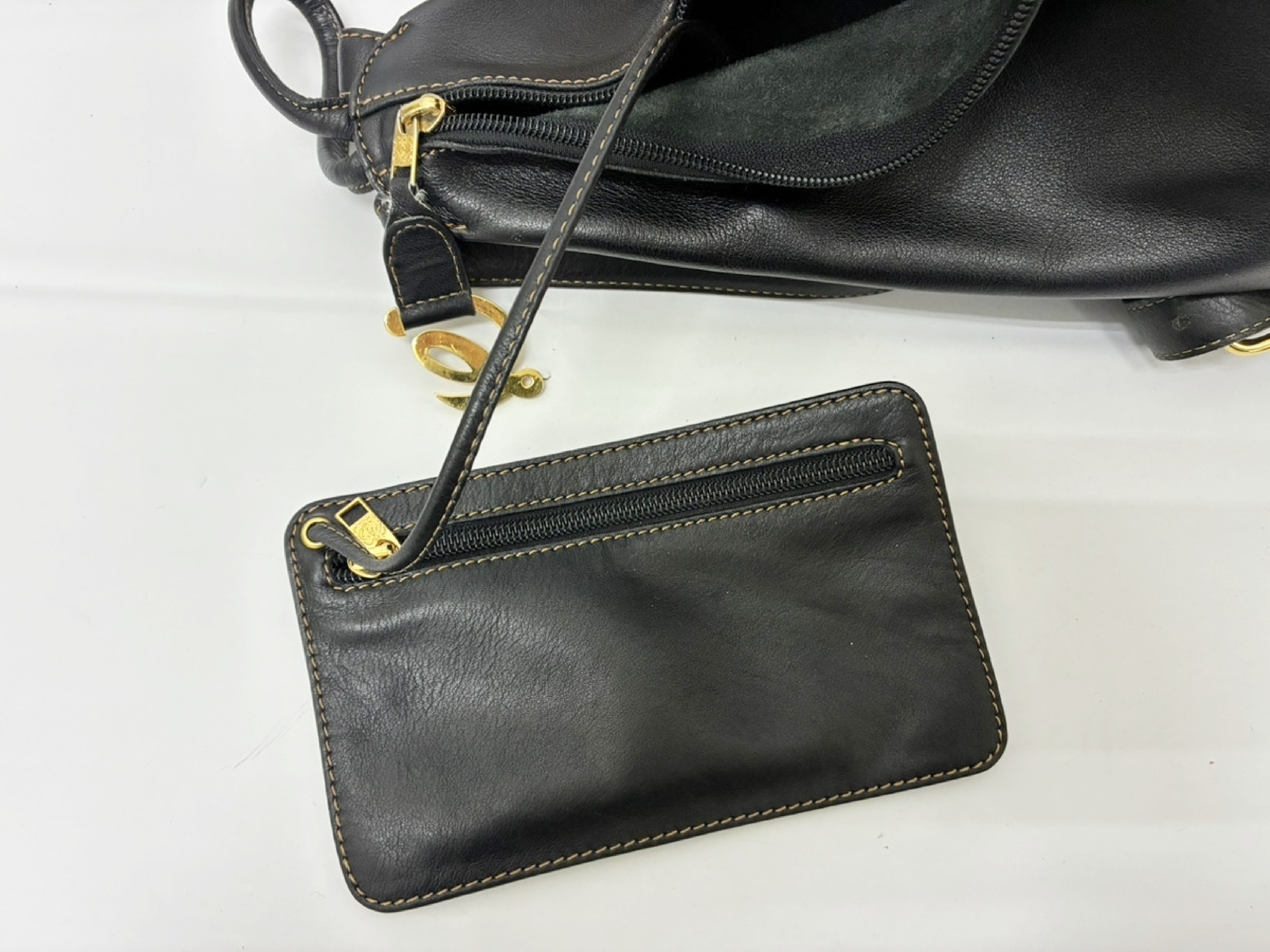 Anton Backpack, Leather/Black — view 8