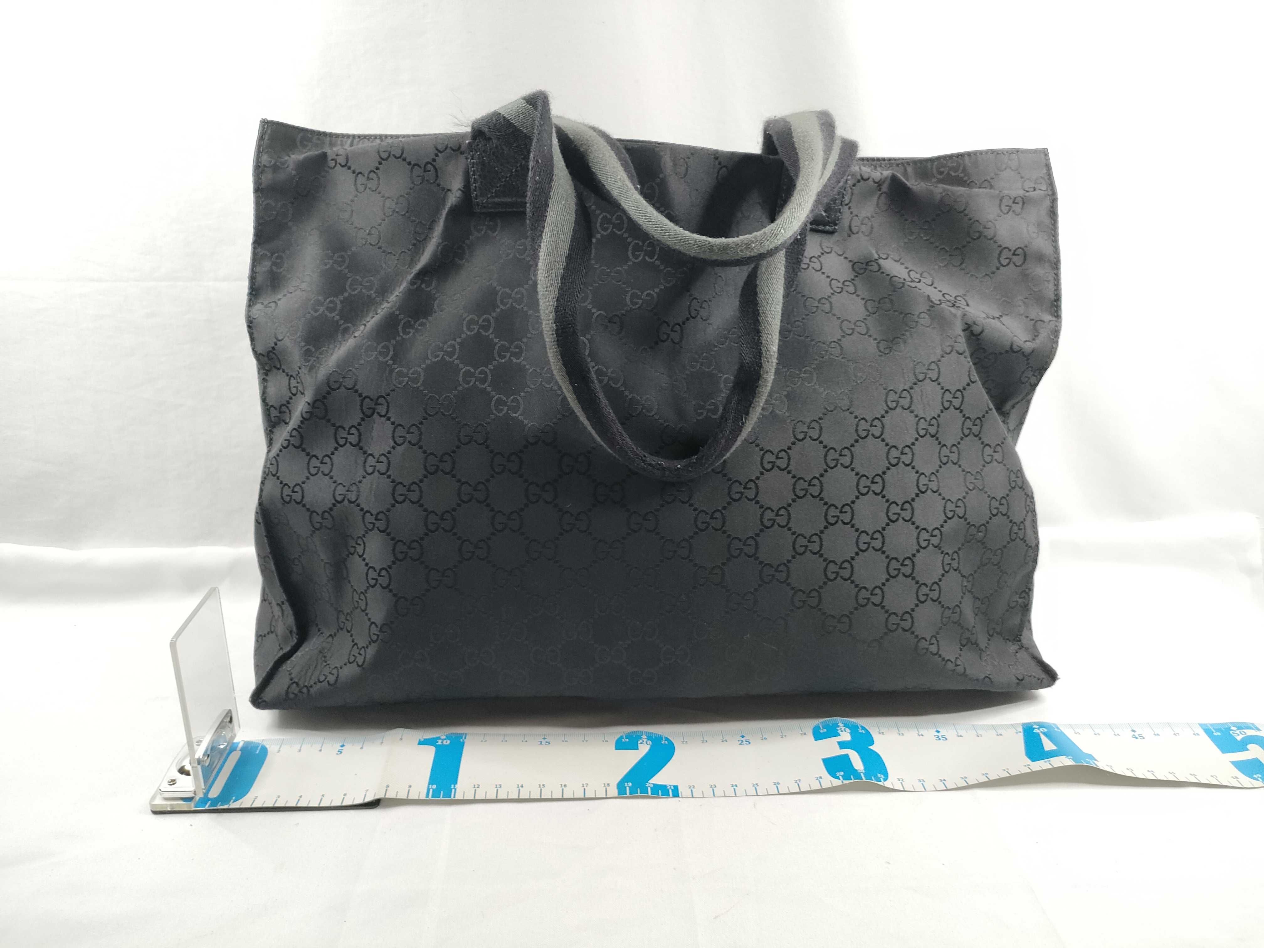 tote bag, Sherry line, leather, GG pattern, black. — view 2