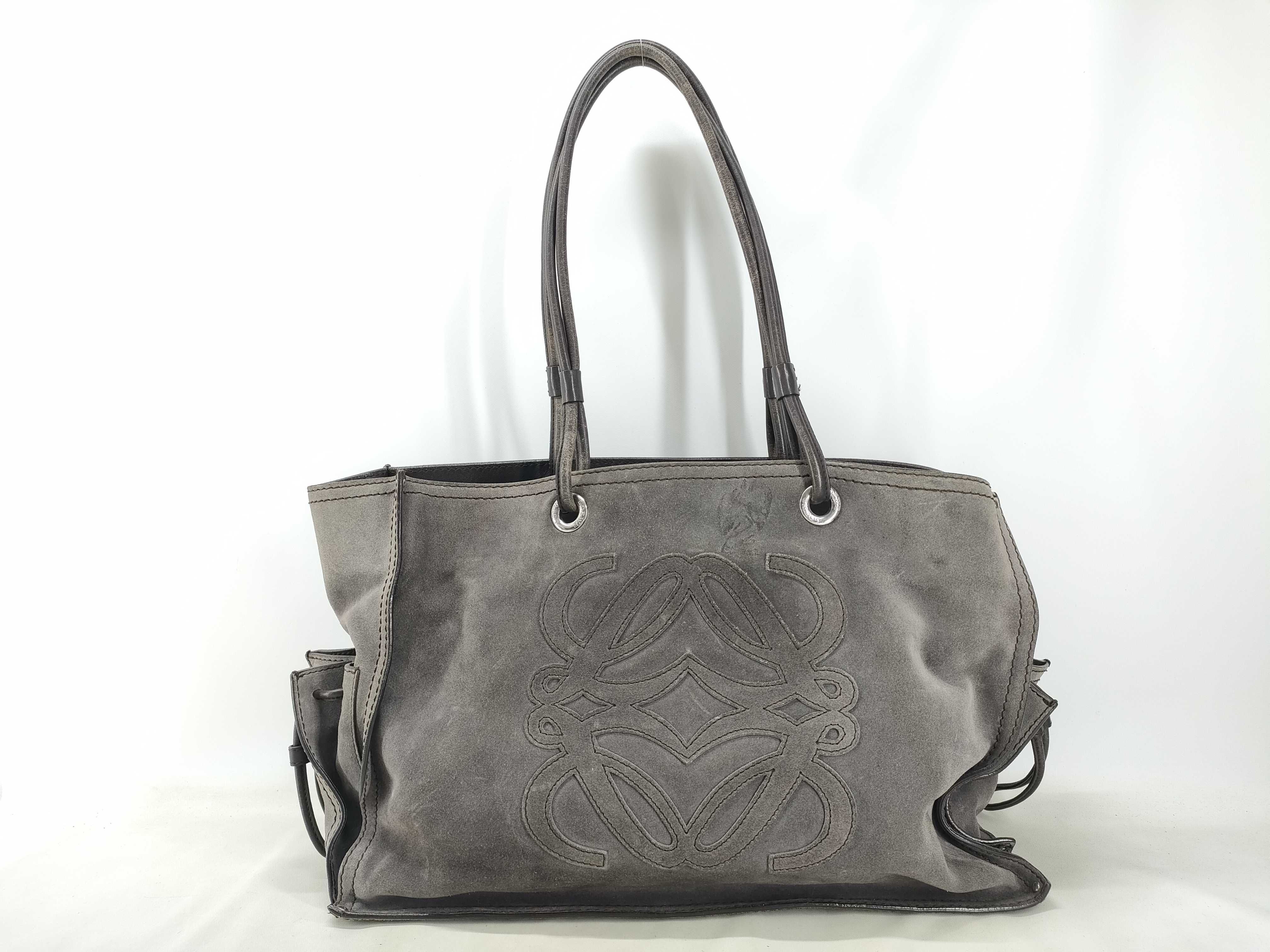 Suede Shopper Tote Bag