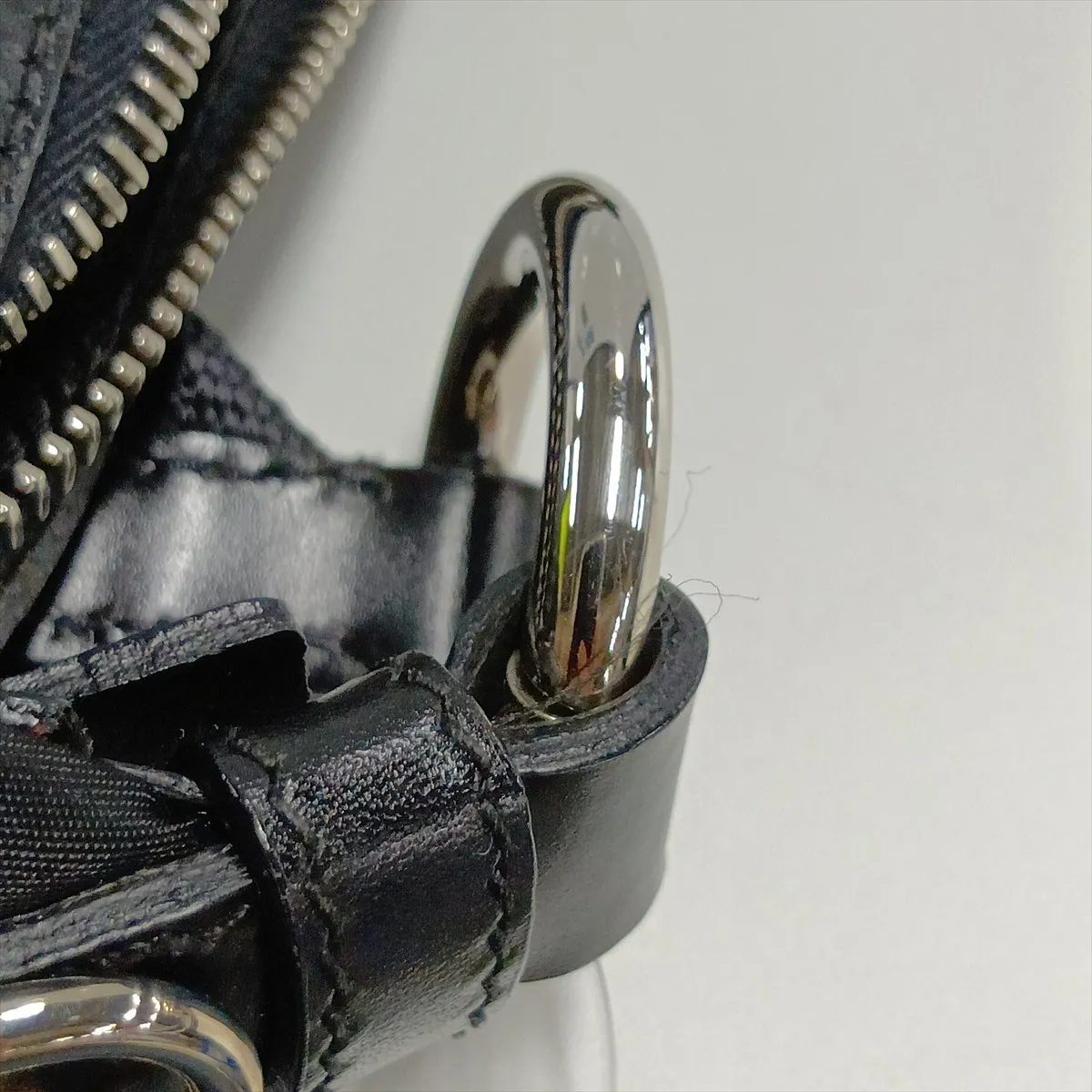 Tessuto Nylon x Leather Shoulder Bag, Black — view 14