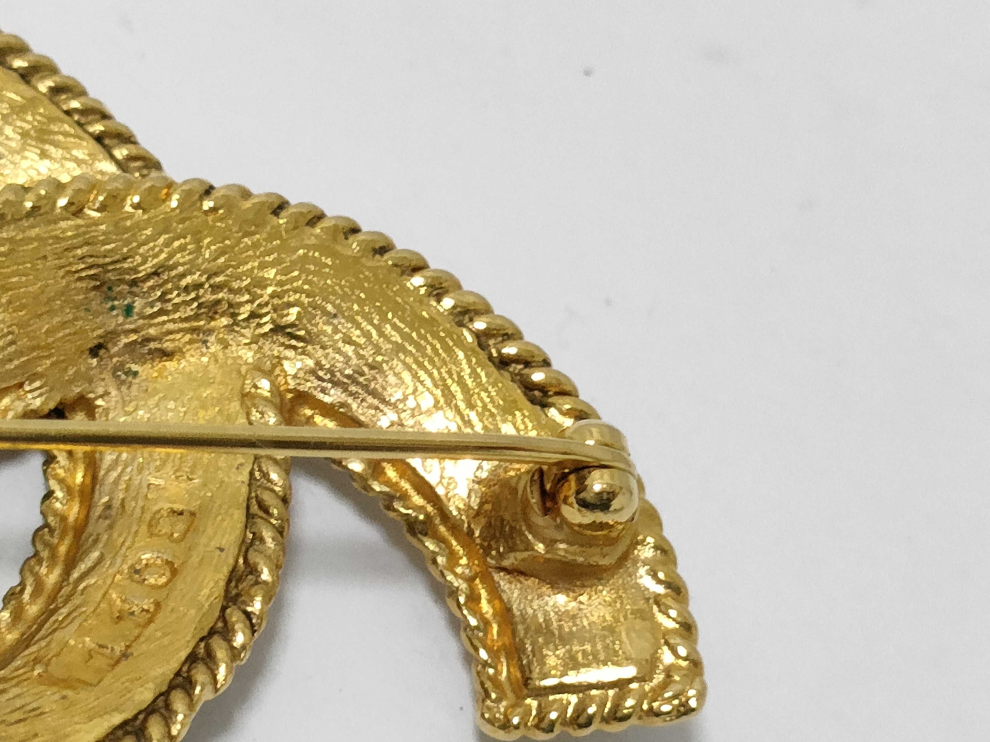 Coco Mark 1102 Pin Brooch, Gold Color — view 6