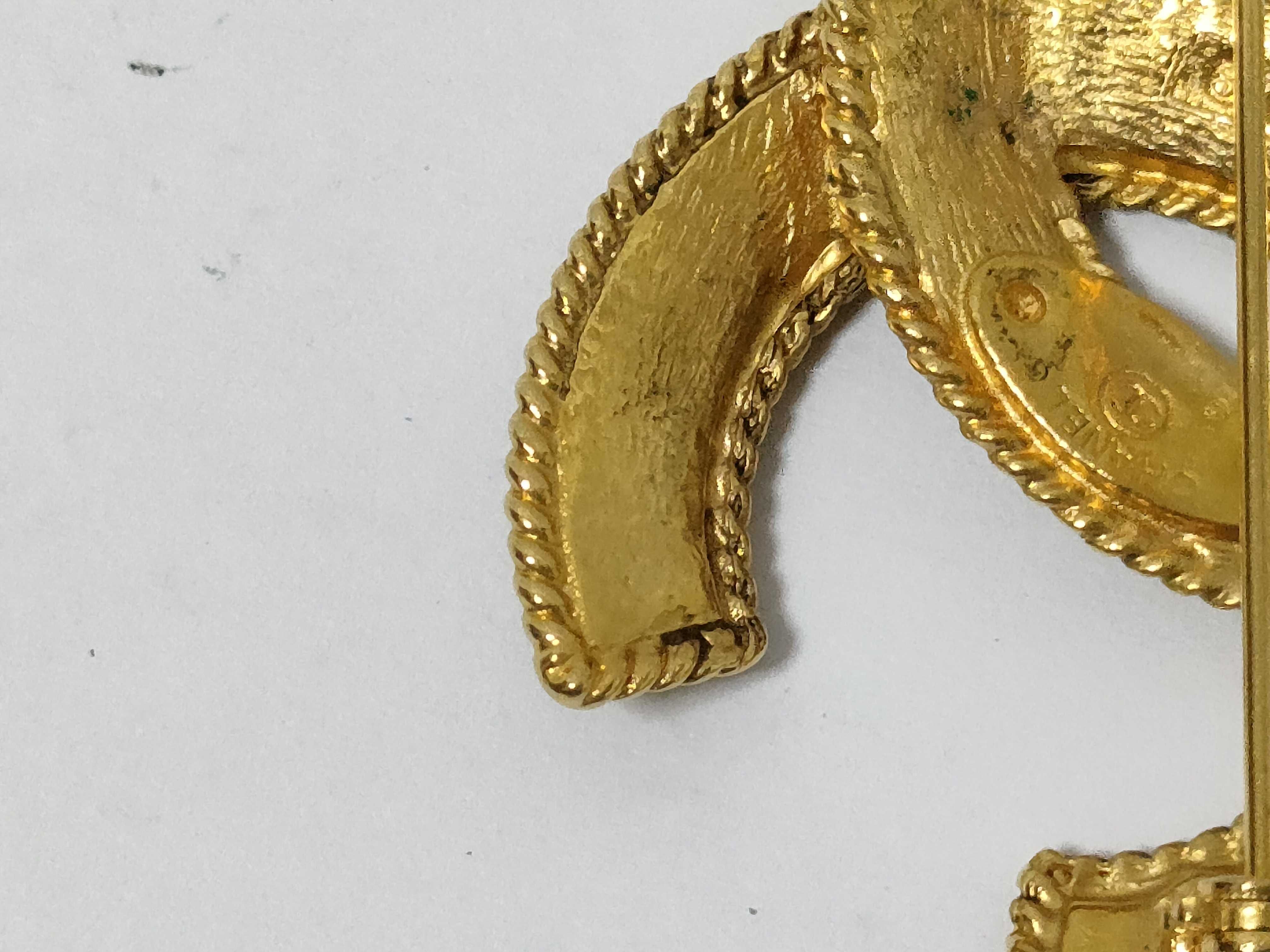 Coco Mark 1102 Pin Brooch, Gold Color — view 8