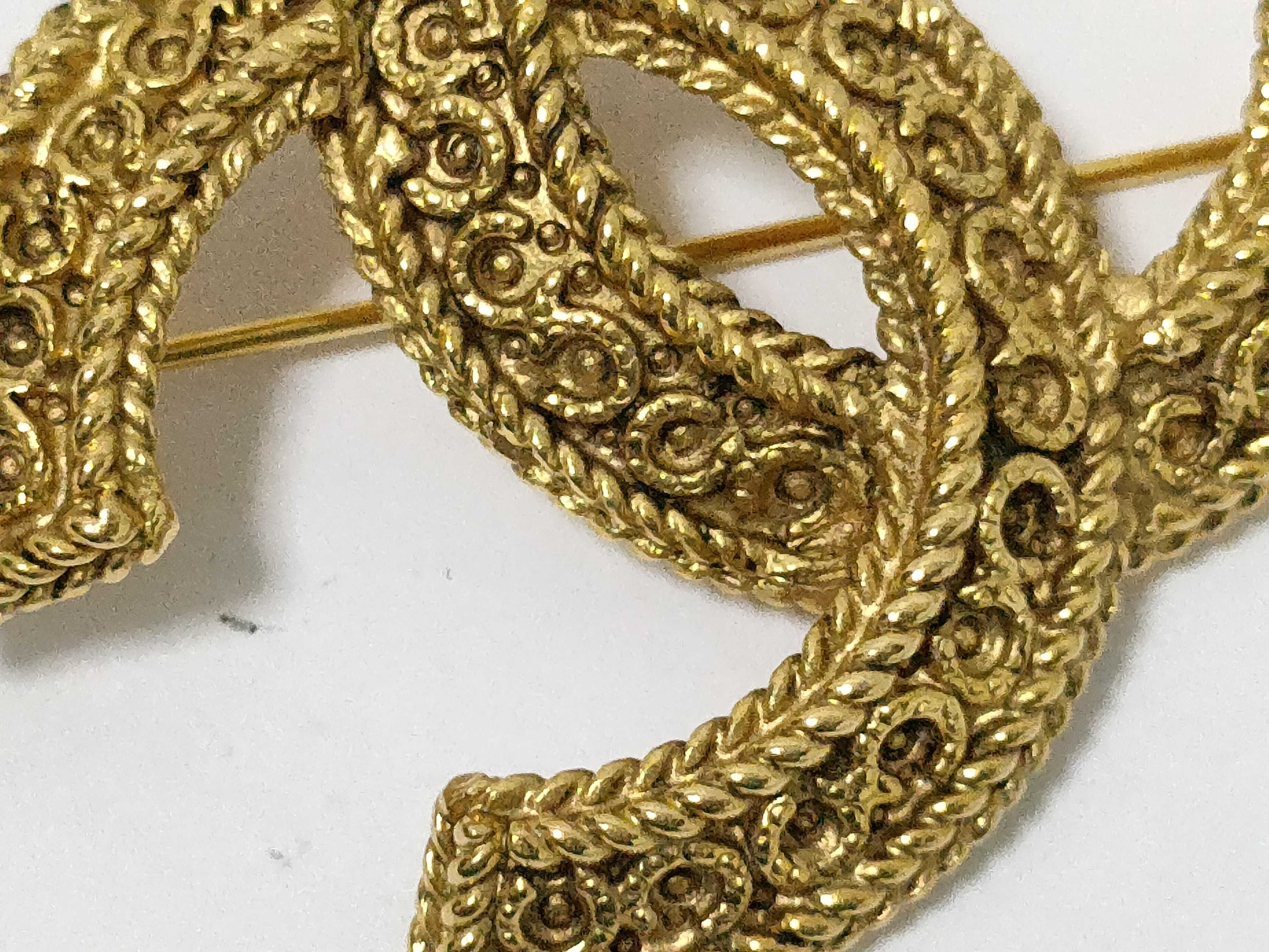 Coco Mark 1102 Pin Brooch, Gold Color — view 9