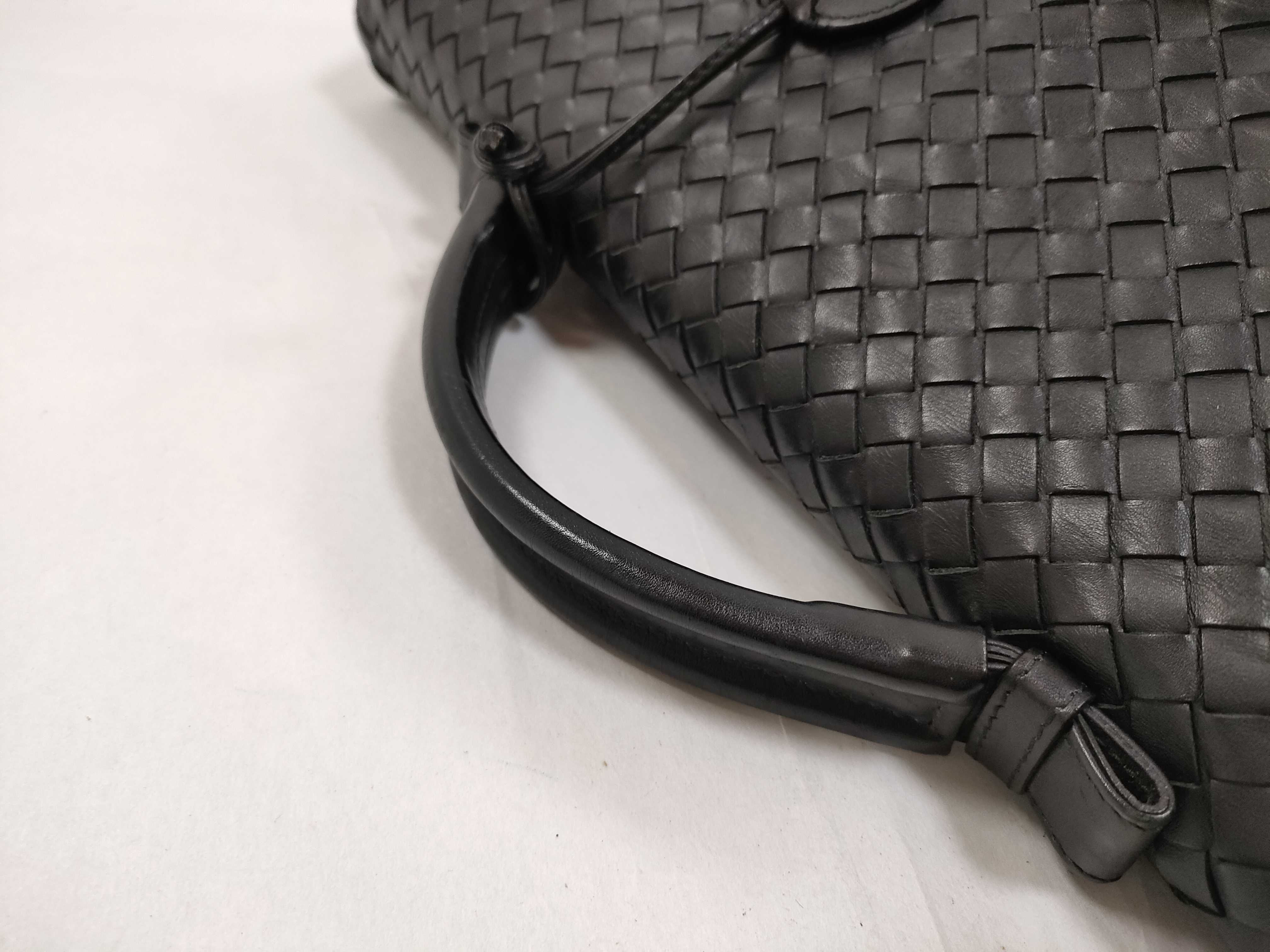 Intrecciato Black Business Bag — view 3