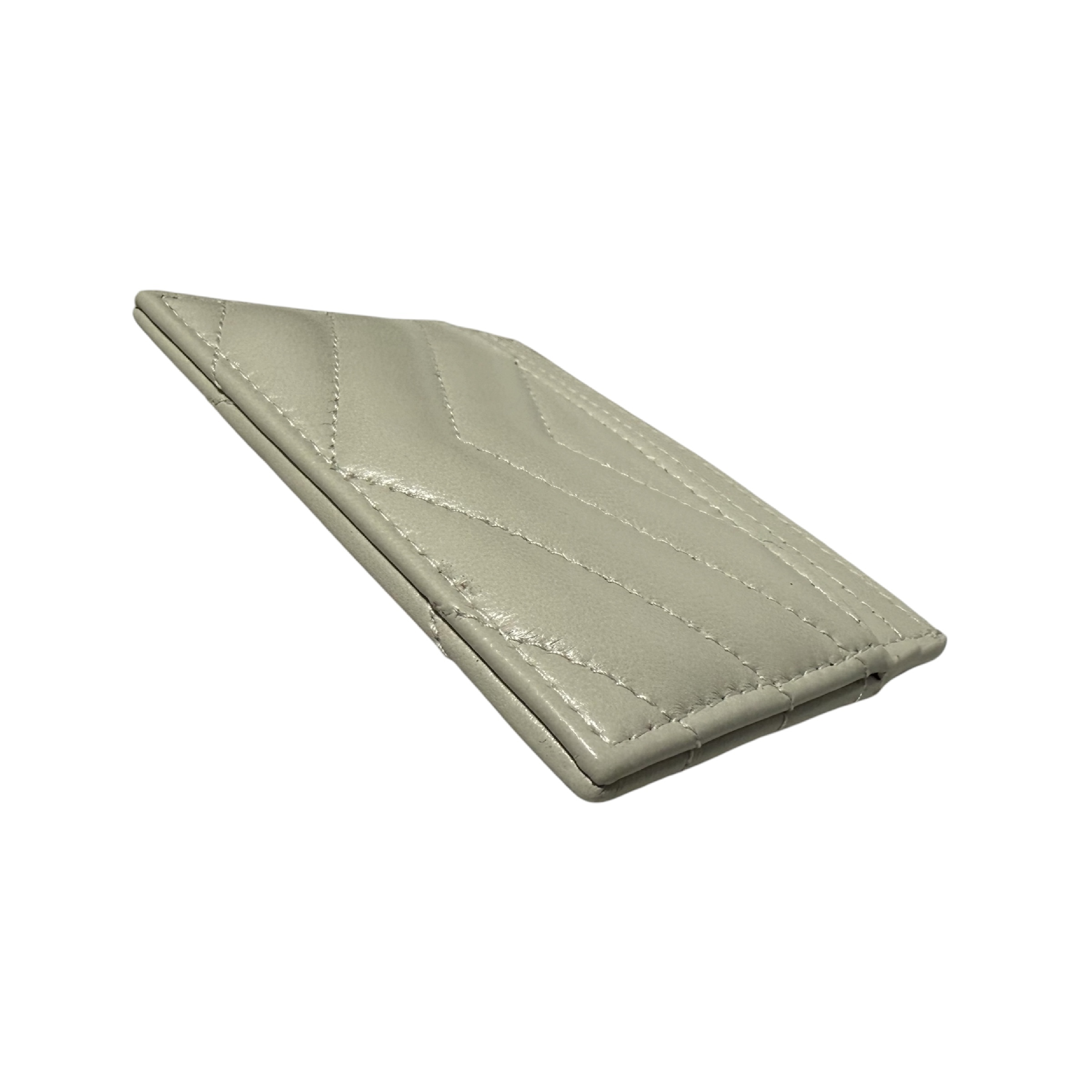 Cassandra White Lambskin Card Case (Card Case/Pass Case/Business Card Holder) — view 4