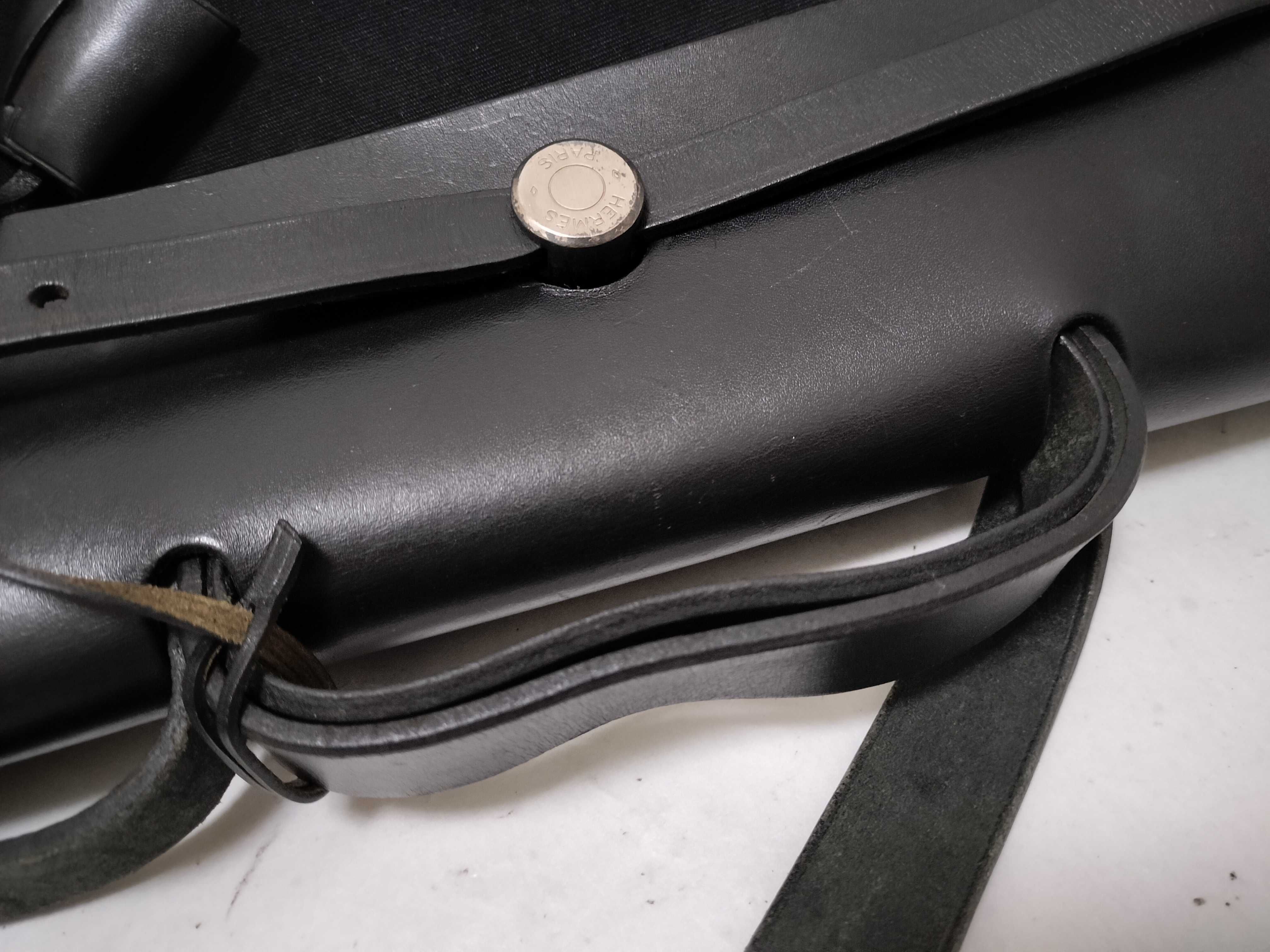 Herbag MM Toile Officier x Calf Leather Black Silver Hardware EC: 1999 Handbag — view 3