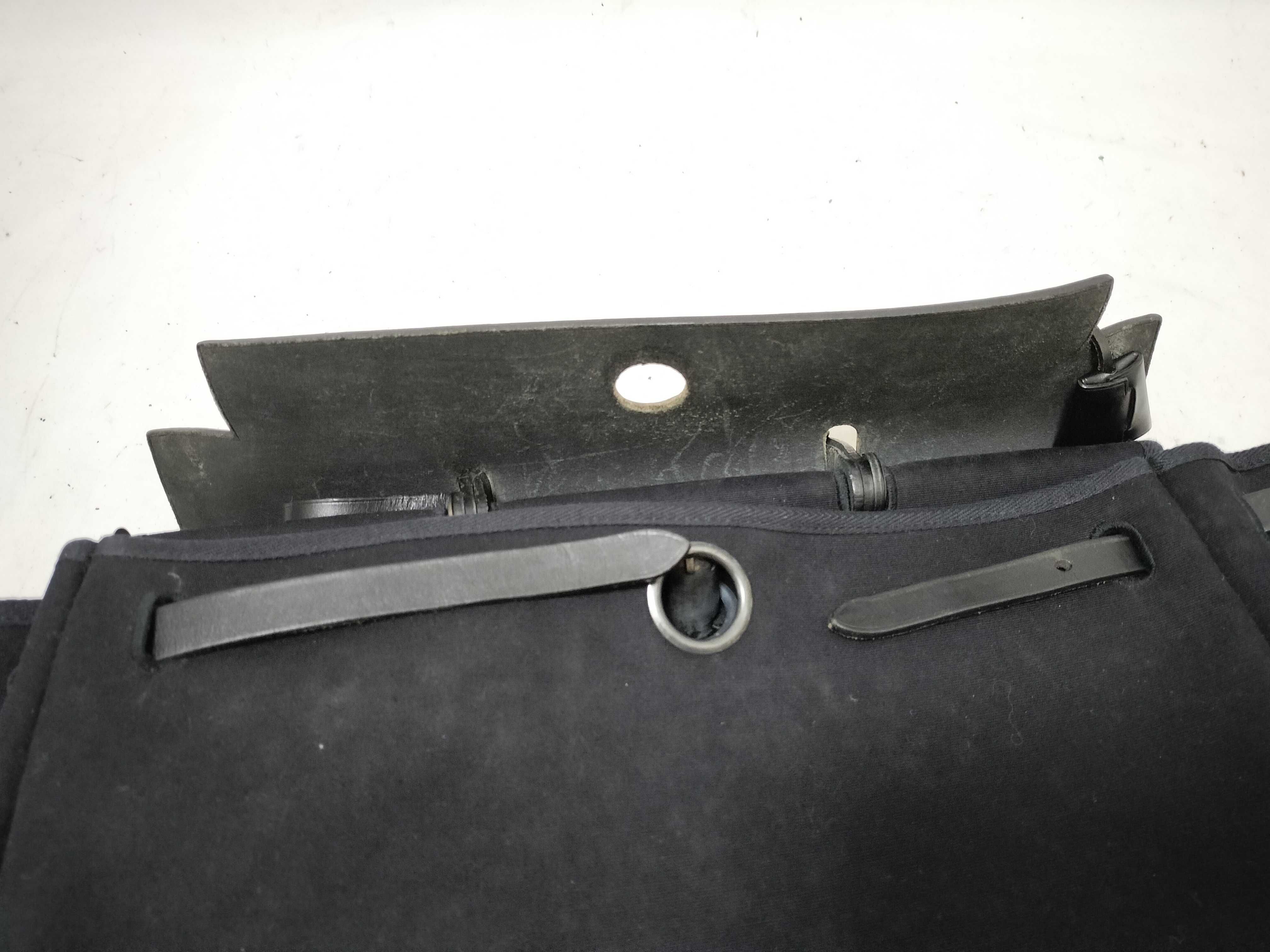 Herbag MM Toile Officier x Calf Leather Black Silver Hardware EC: 1999 Handbag — view 9
