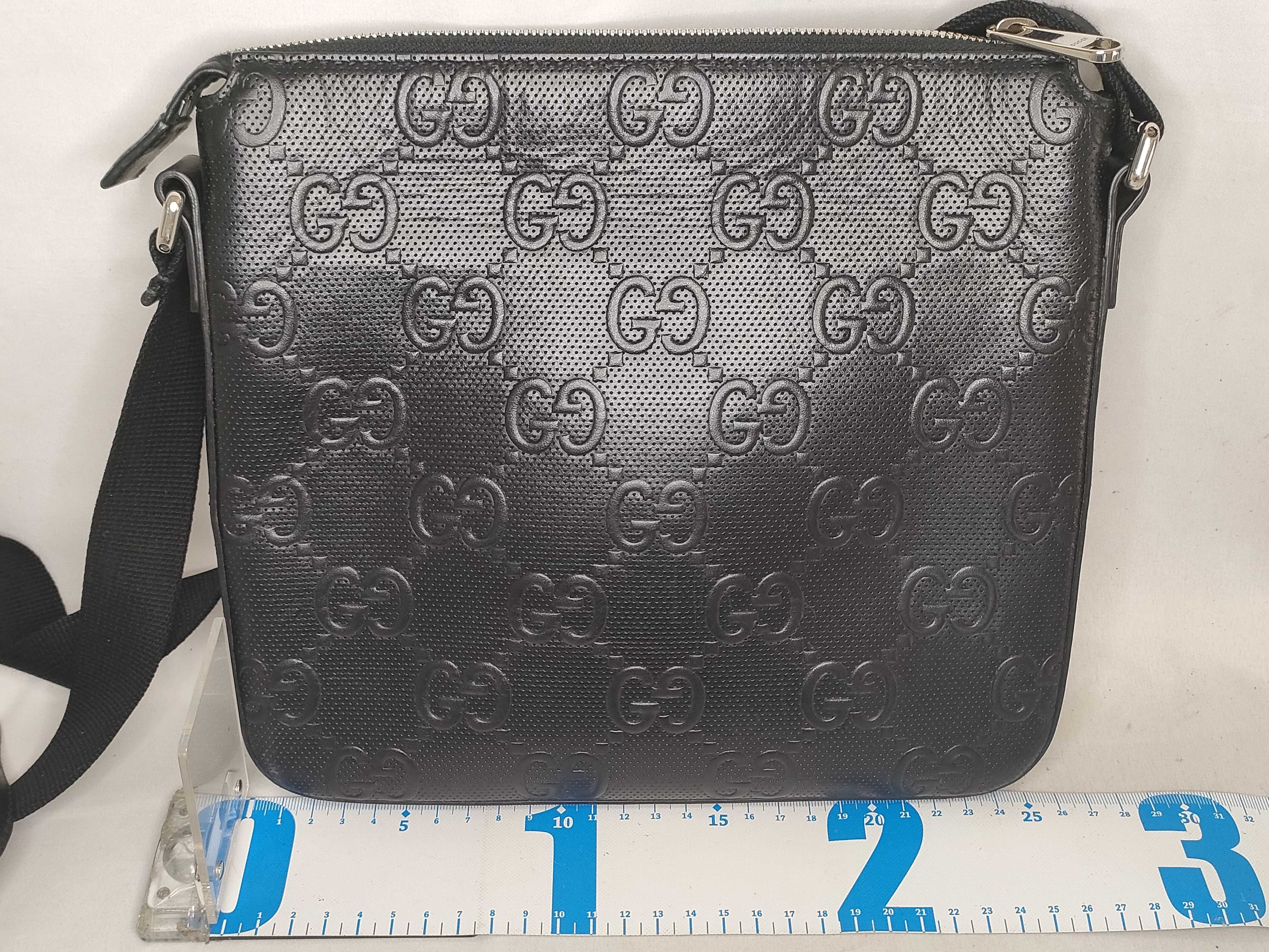 GG FR-GG embossed leather shoulder bag Black 406410 Shoulder bag — view 2
