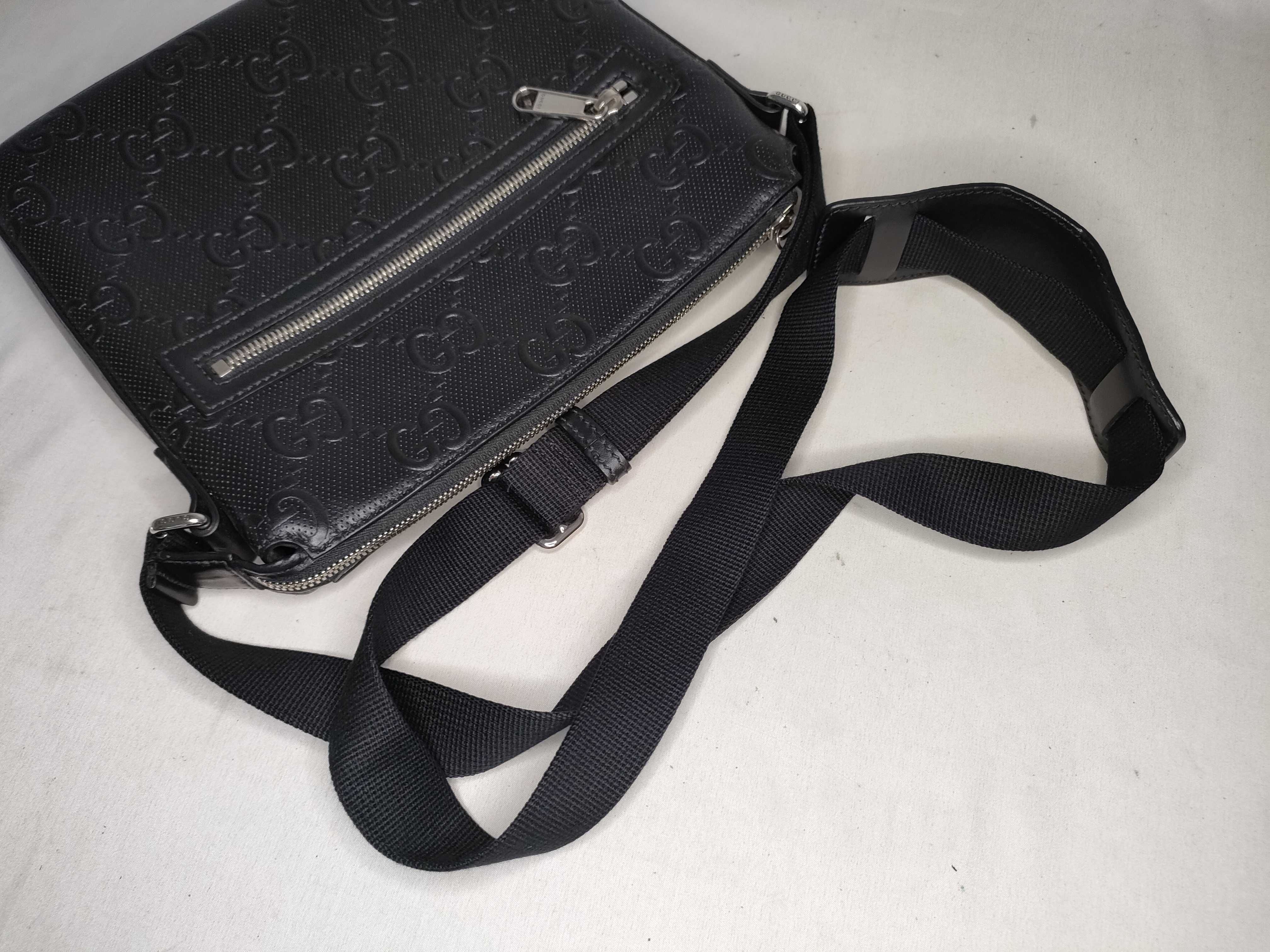 GG FR-GG embossed leather shoulder bag Black 406410 Shoulder bag — view 3