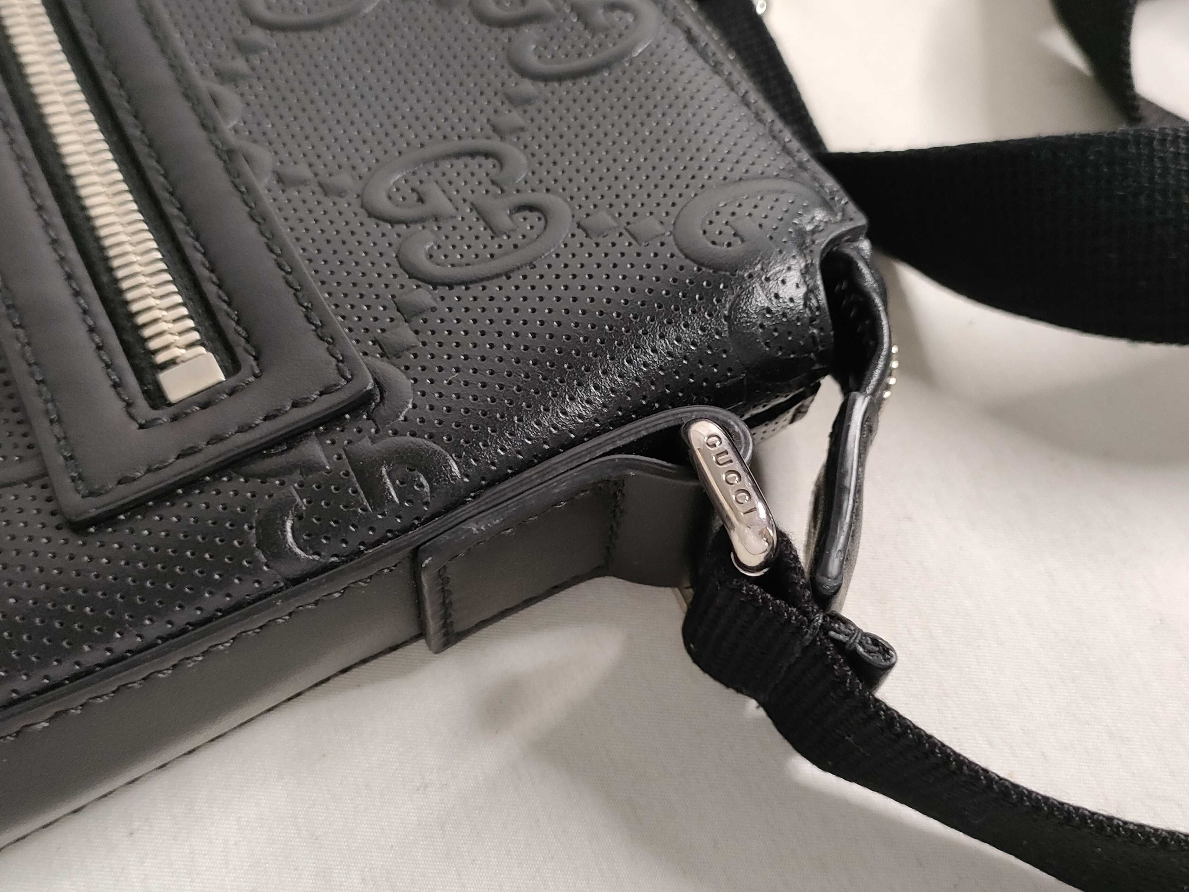 GG FR-GG embossed leather shoulder bag Black 406410 Shoulder bag — view 5