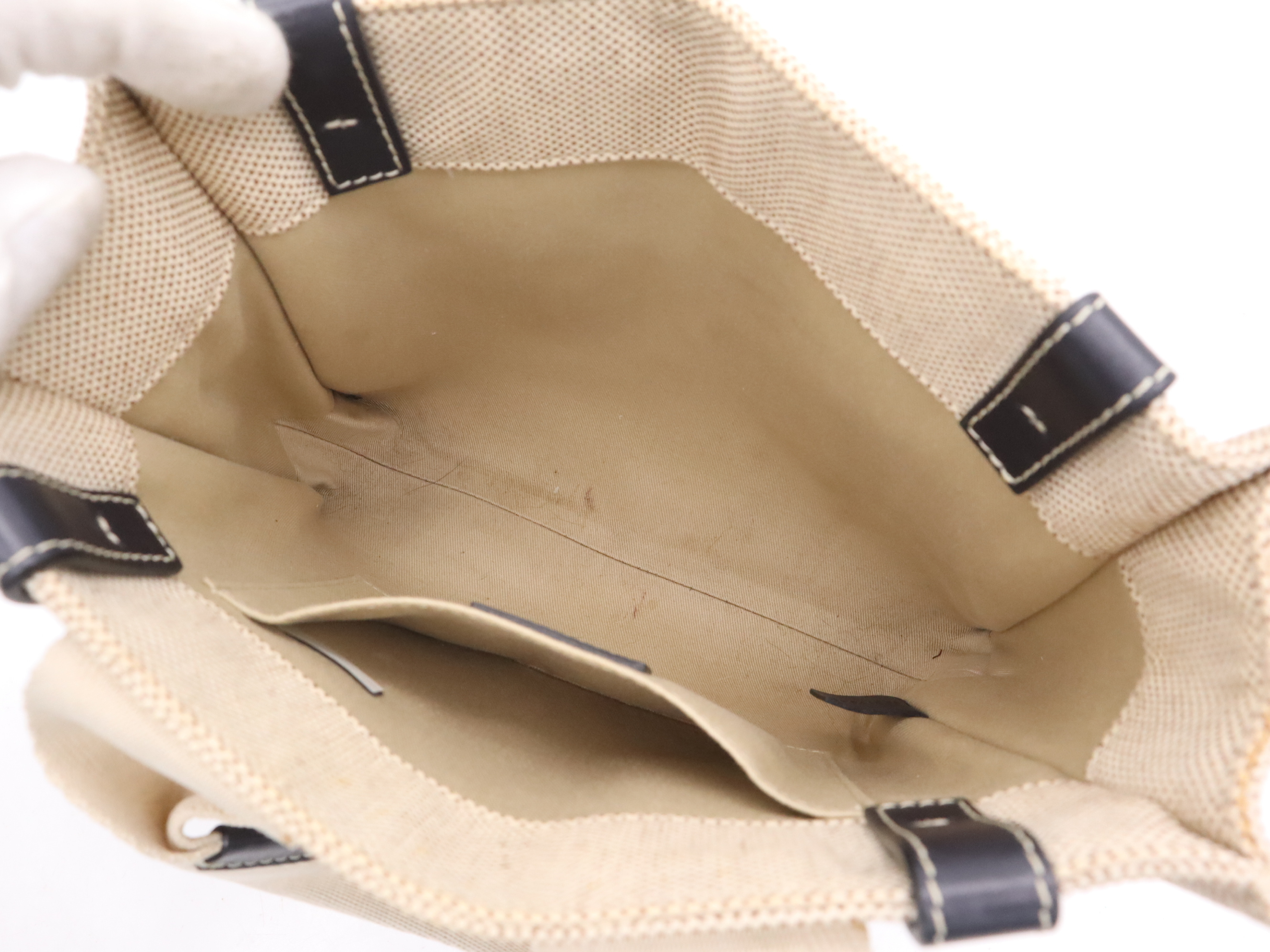 Canvas Woody Small Beige Tote Bag — view 11