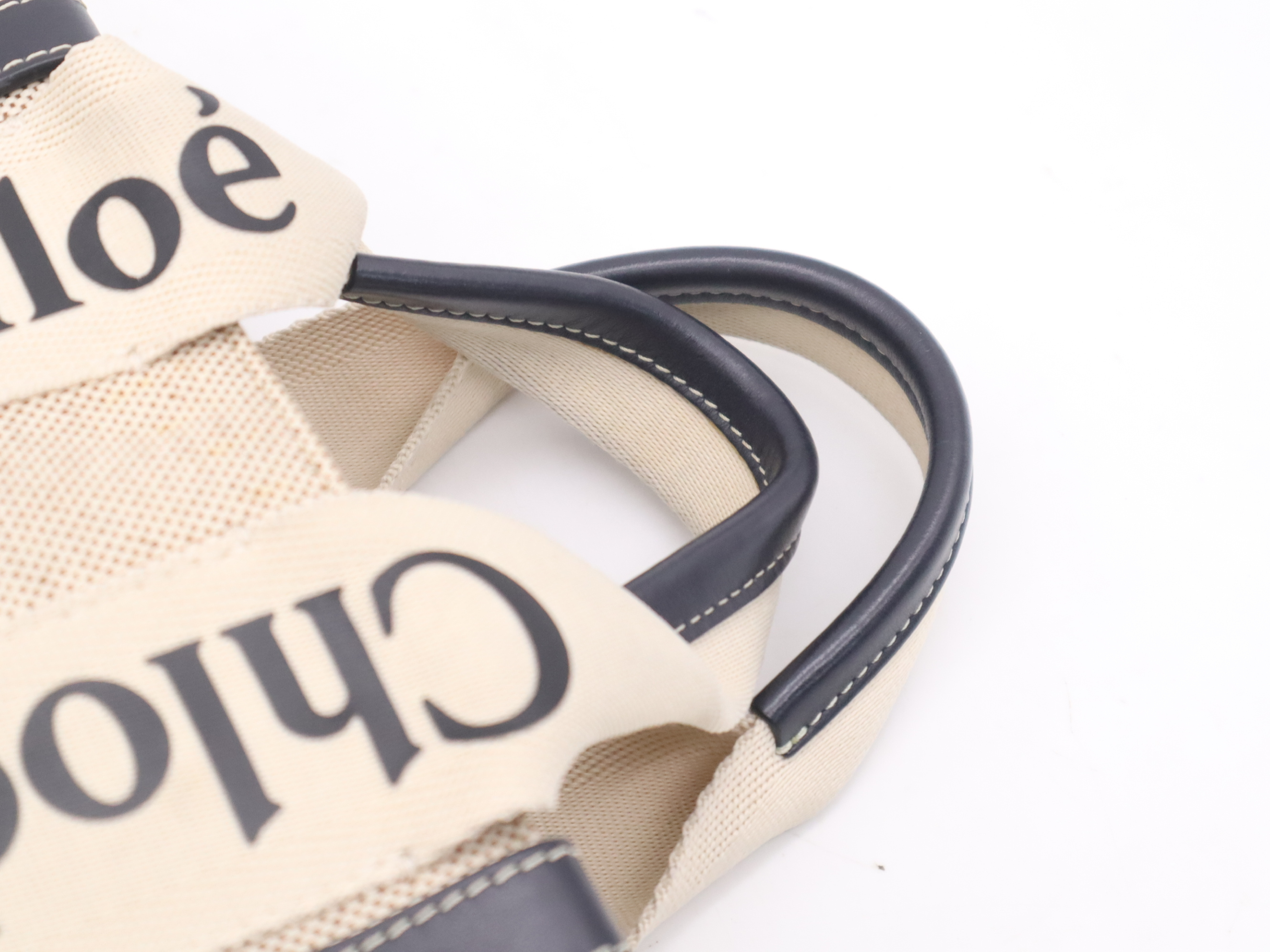 Canvas Woody Small Beige Tote Bag — view 6