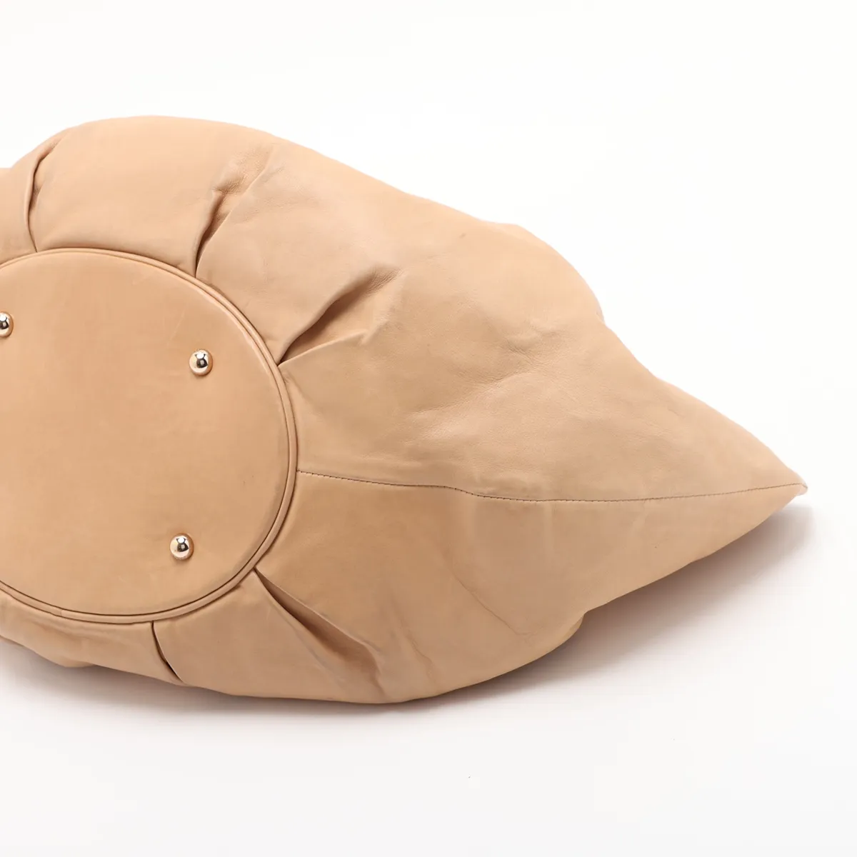 leather handbag, beige — view 3