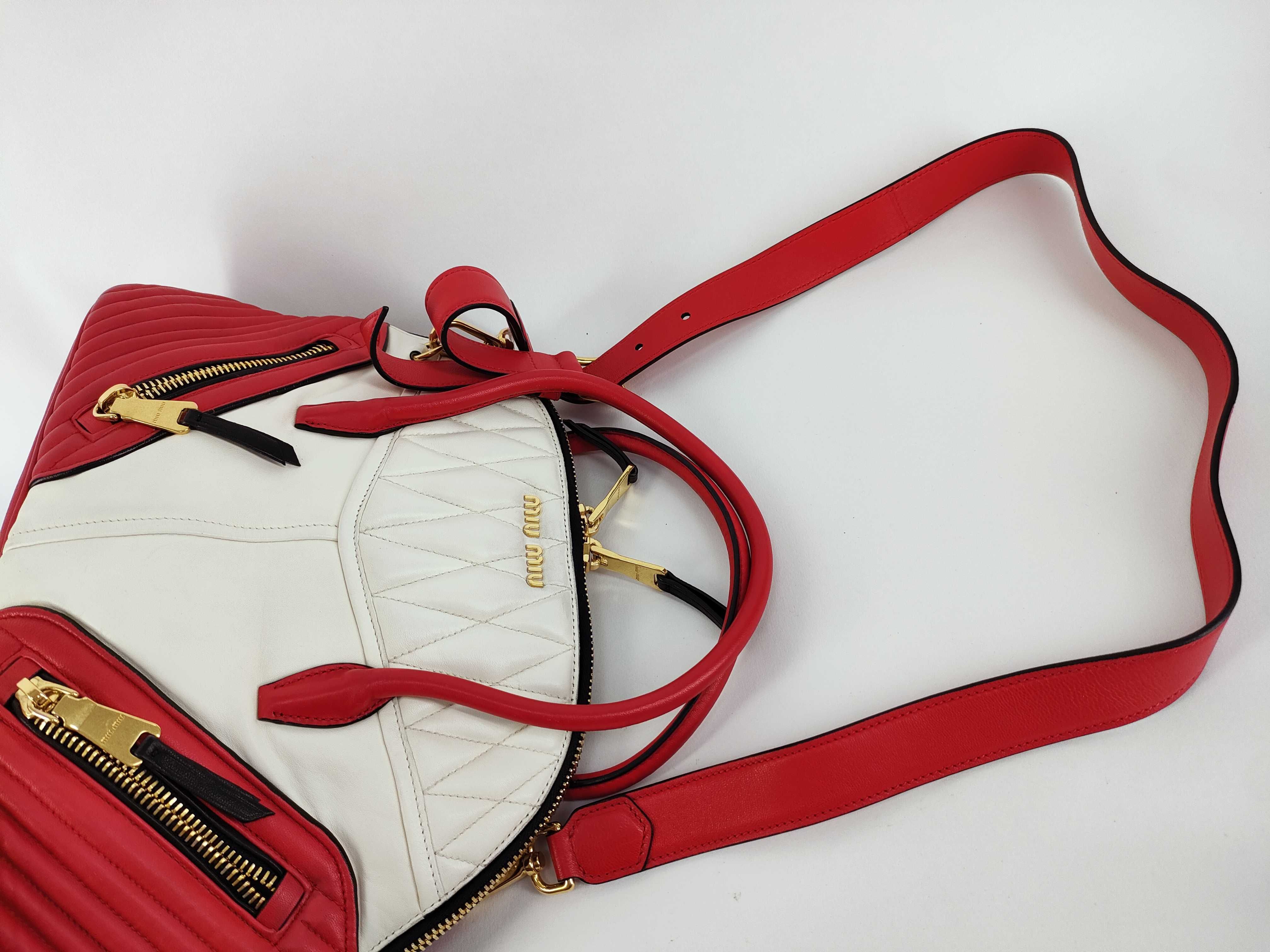 handbag, white/red. — view 3