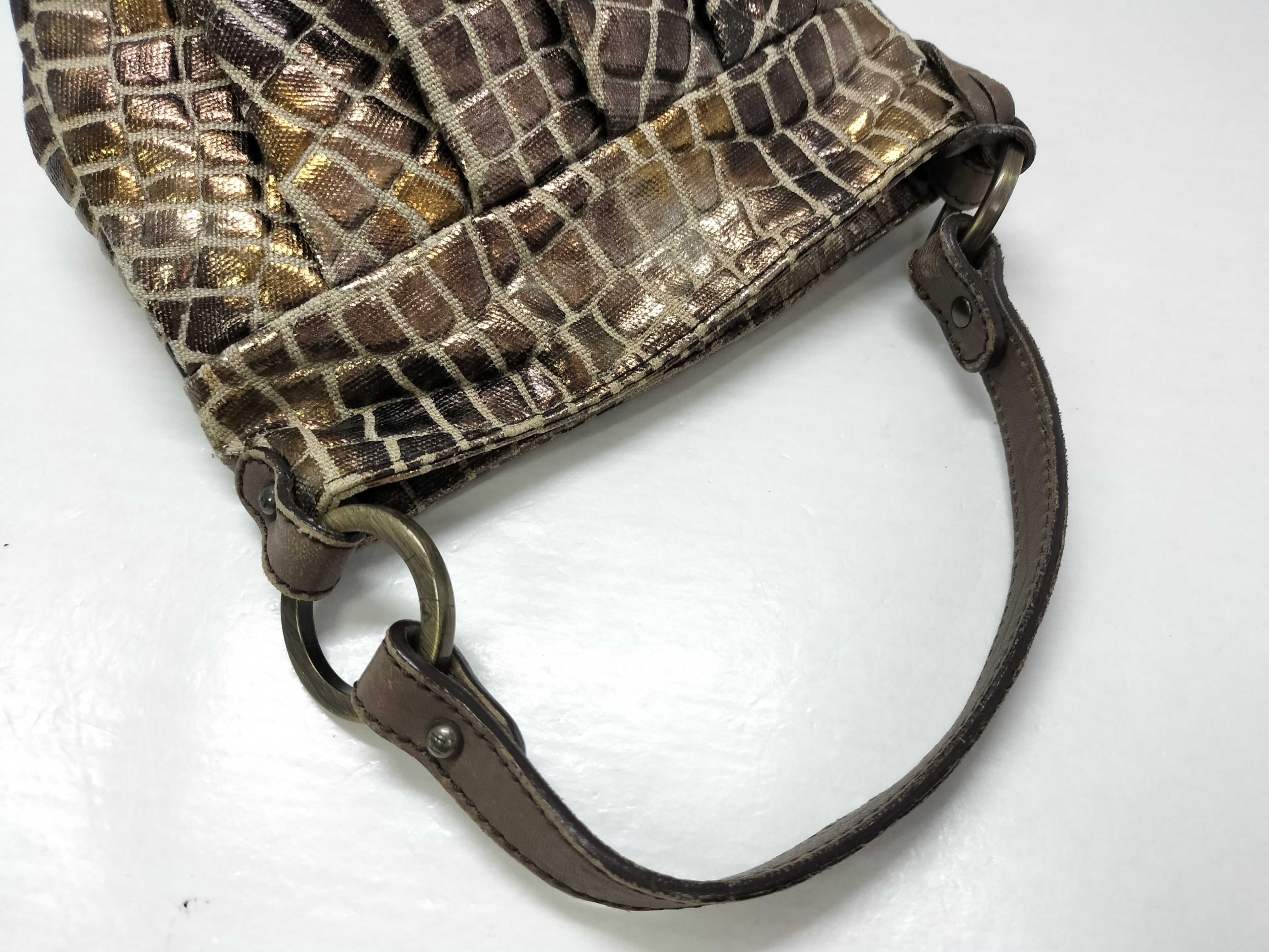 Chef Shoulder Bag, Metallic Jacquard, Logo Charm, Handbag — view 3