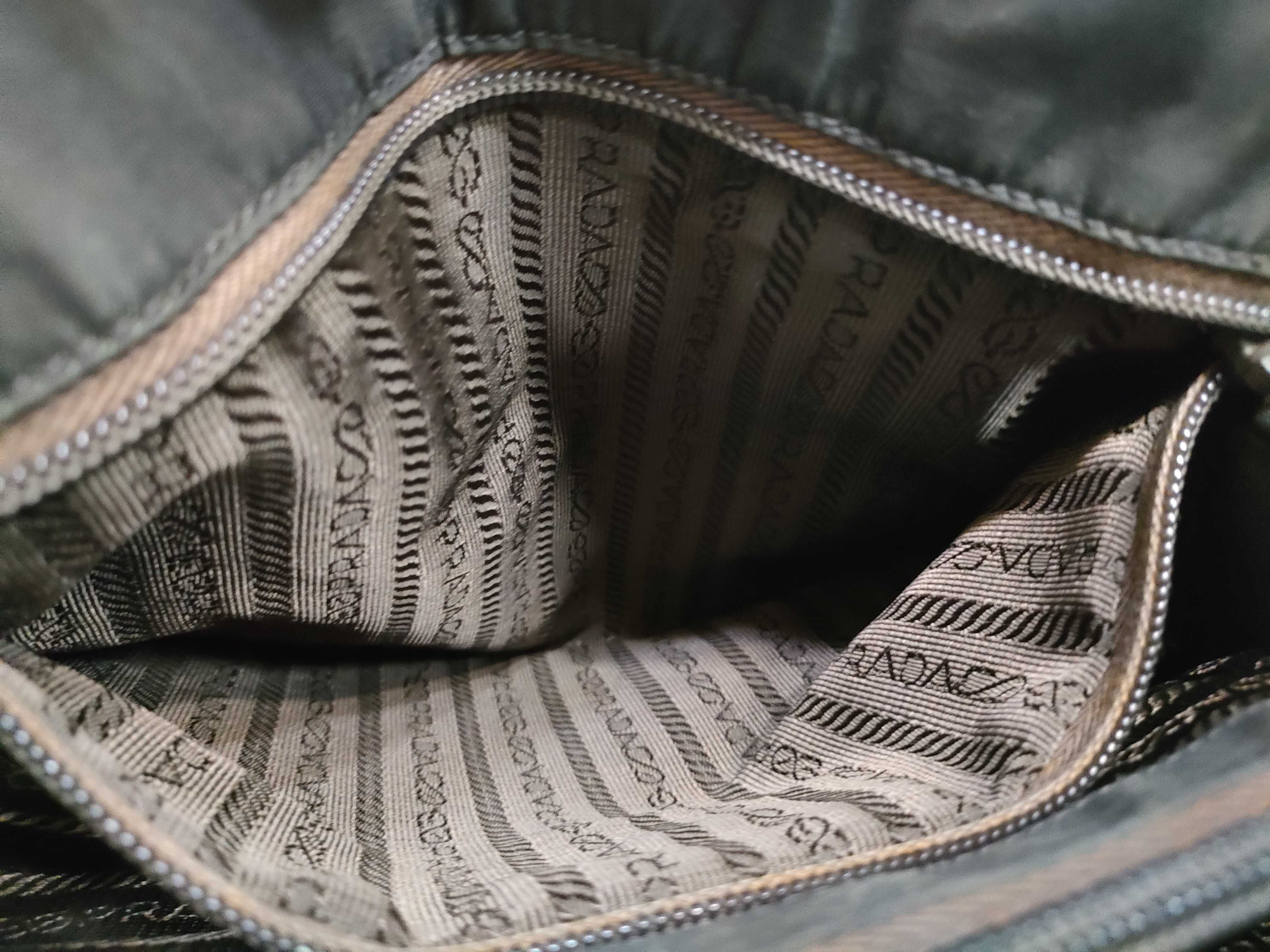 Nylon Handbag, Dark Brown. Accessories: Dust bag. — view 11