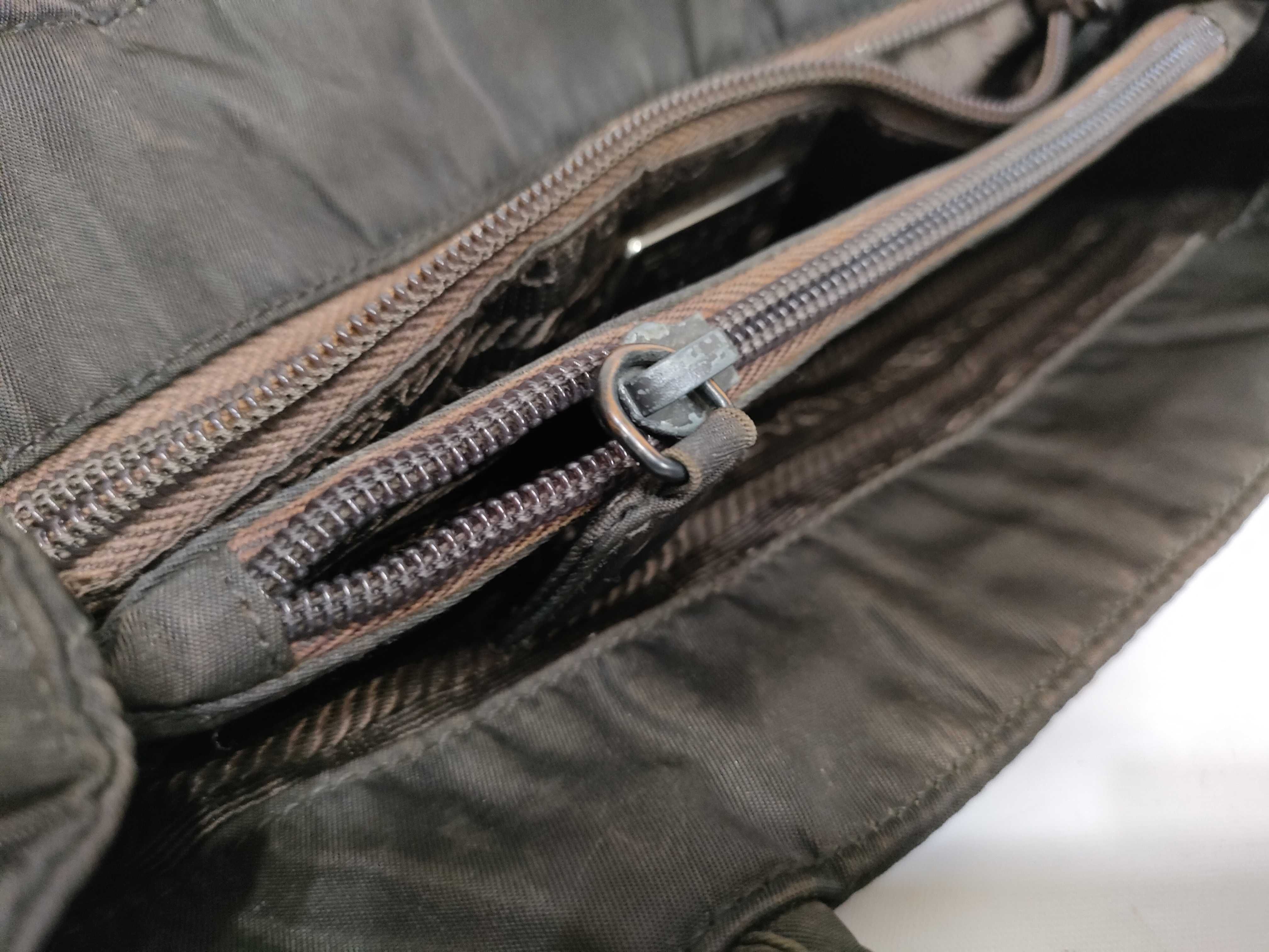Nylon Handbag, Dark Brown. Accessories: Dust bag. — view 13