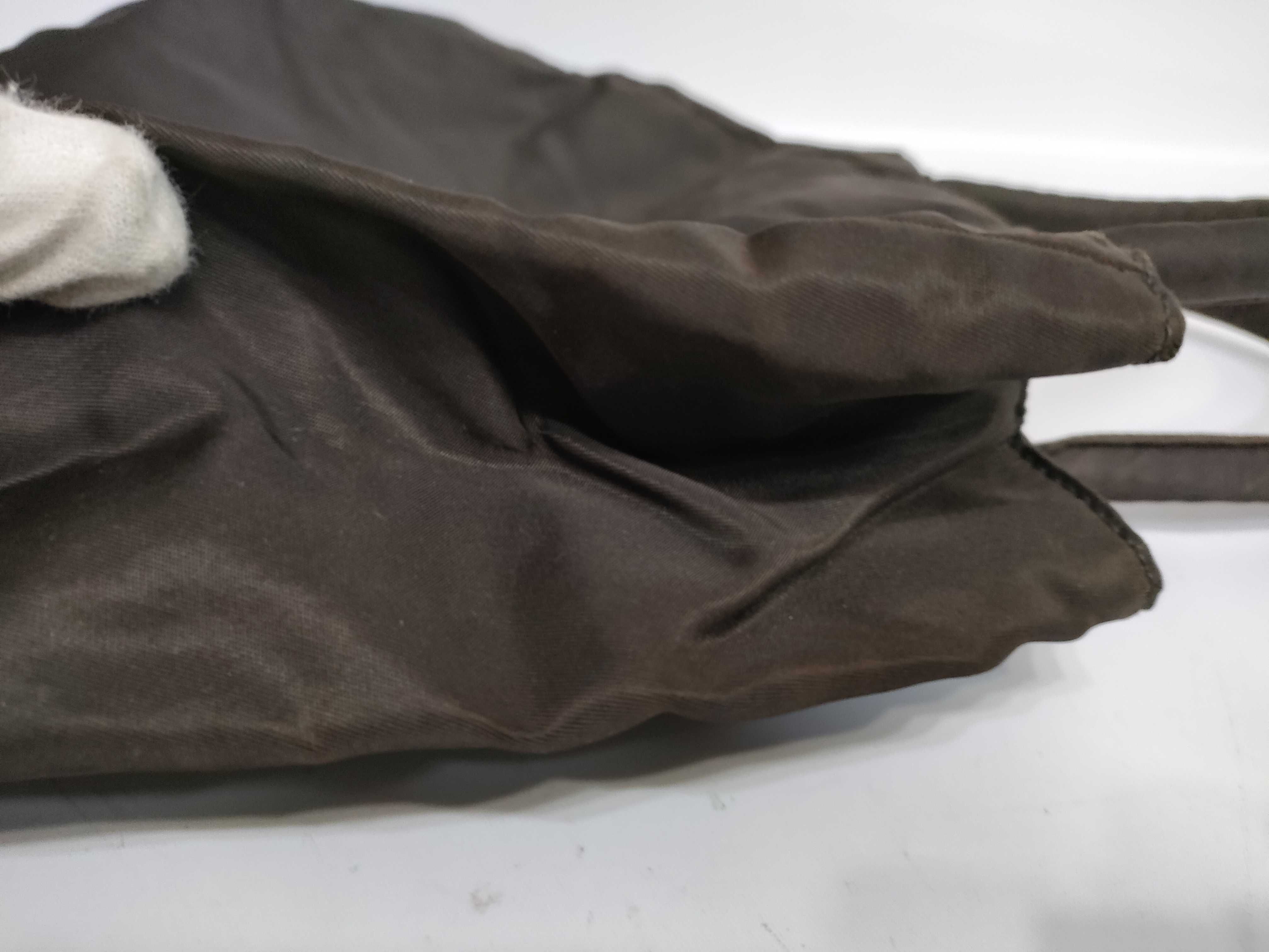 Nylon Handbag, Dark Brown. Accessories: Dust bag. — view 14