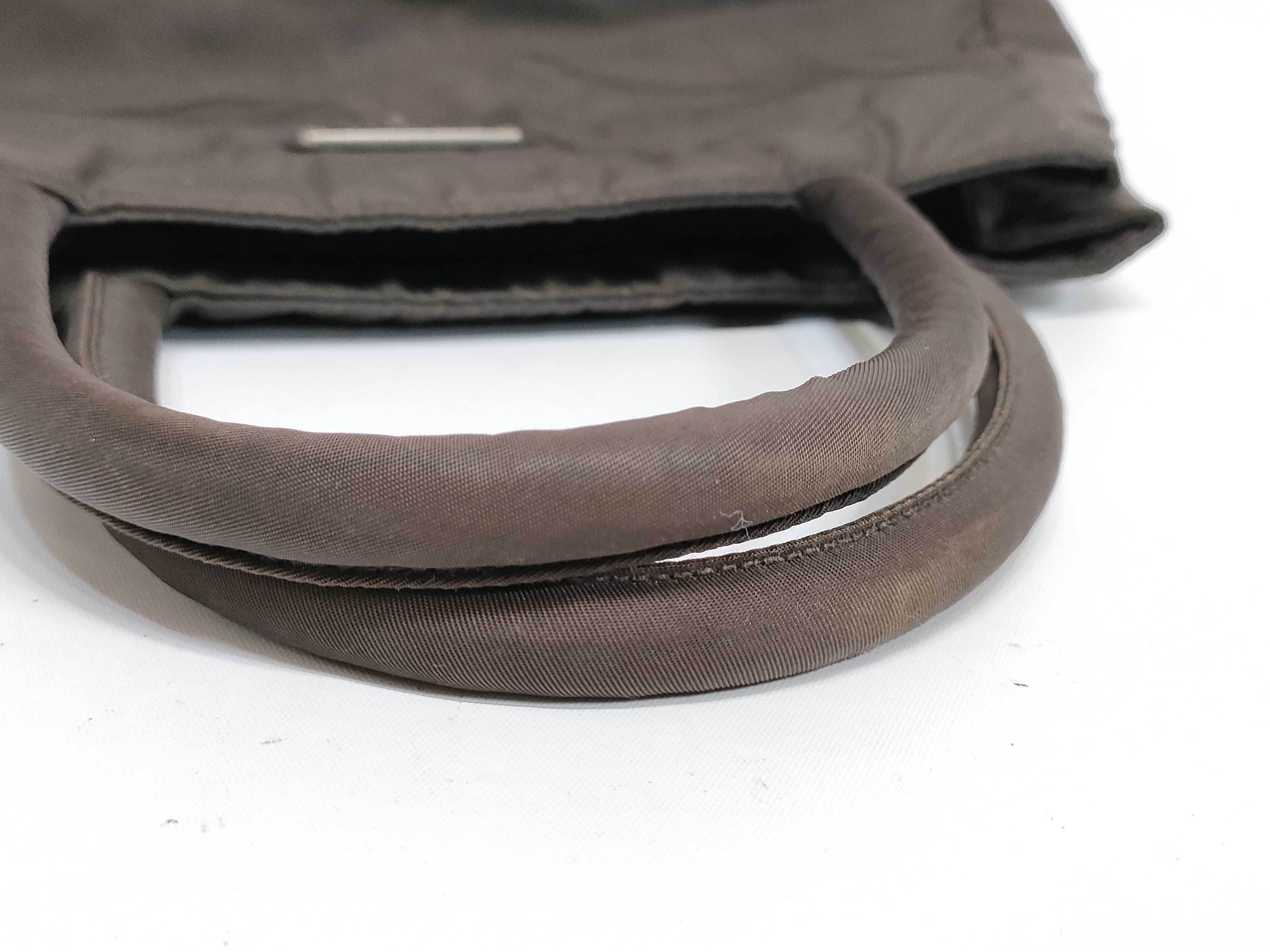 Nylon Handbag, Dark Brown. Accessories: Dust bag. — view 4