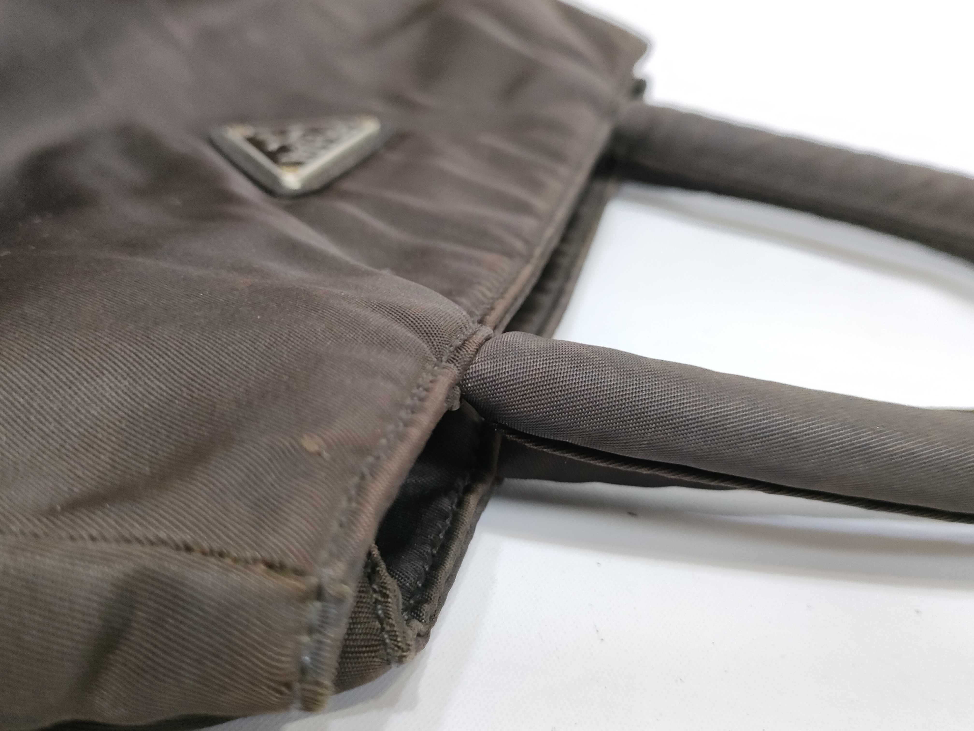 Nylon Handbag, Dark Brown. Accessories: Dust bag. — view 5