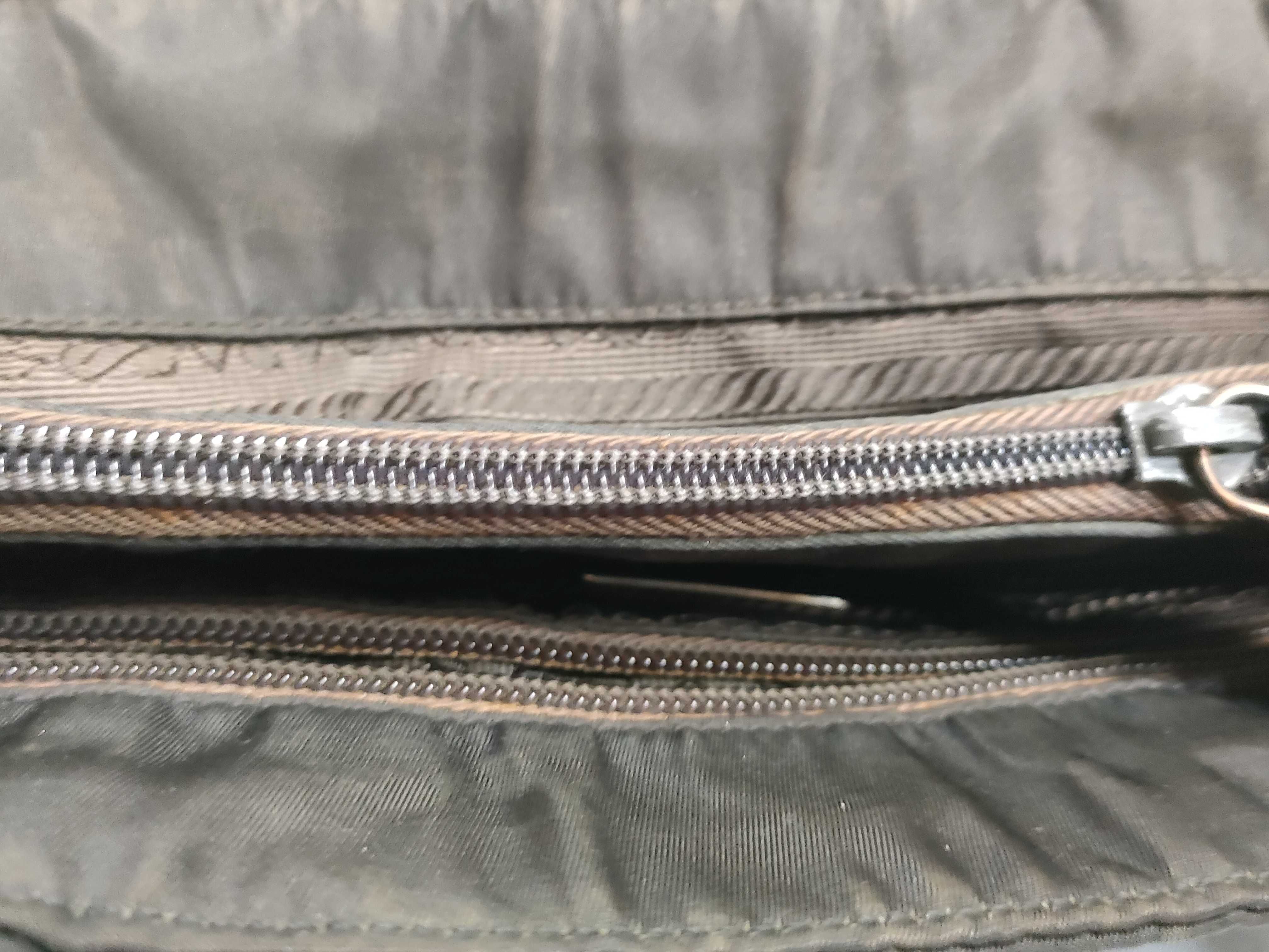 Nylon Handbag, Dark Brown. Accessories: Dust bag. — view 6