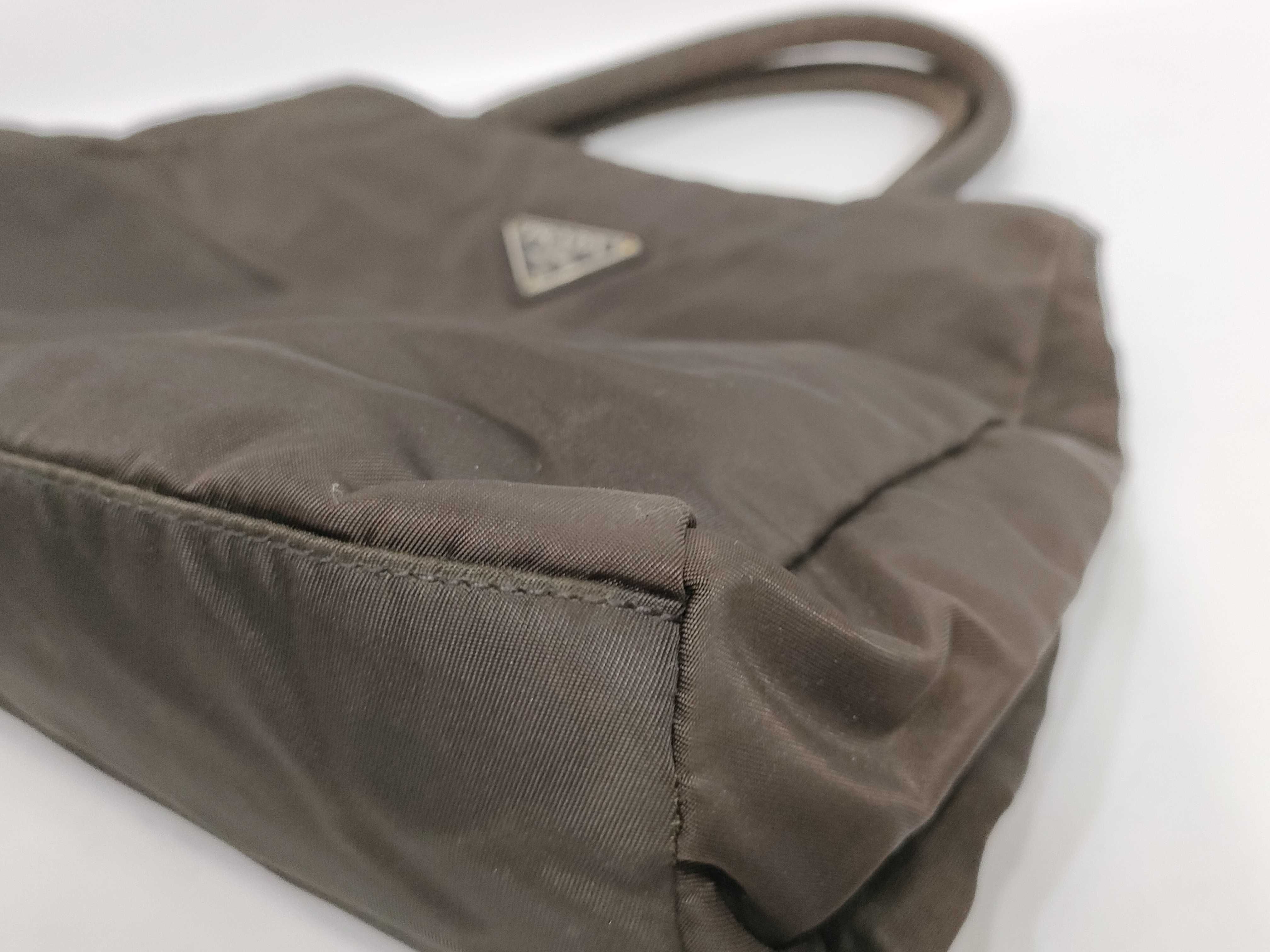 Nylon Handbag, Dark Brown. Accessories: Dust bag. — view 7