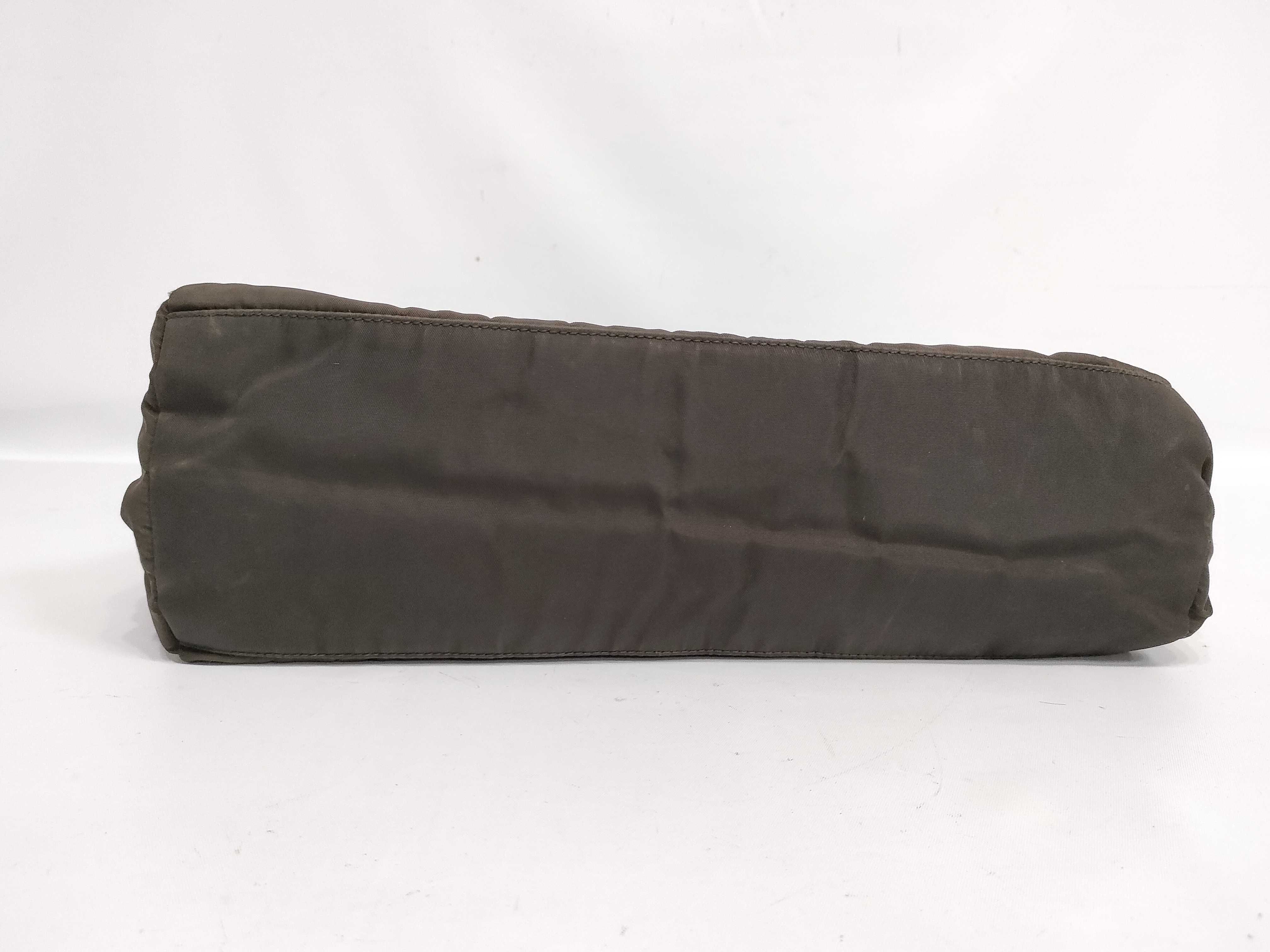 Nylon Handbag, Dark Brown. Accessories: Dust bag. — view 8