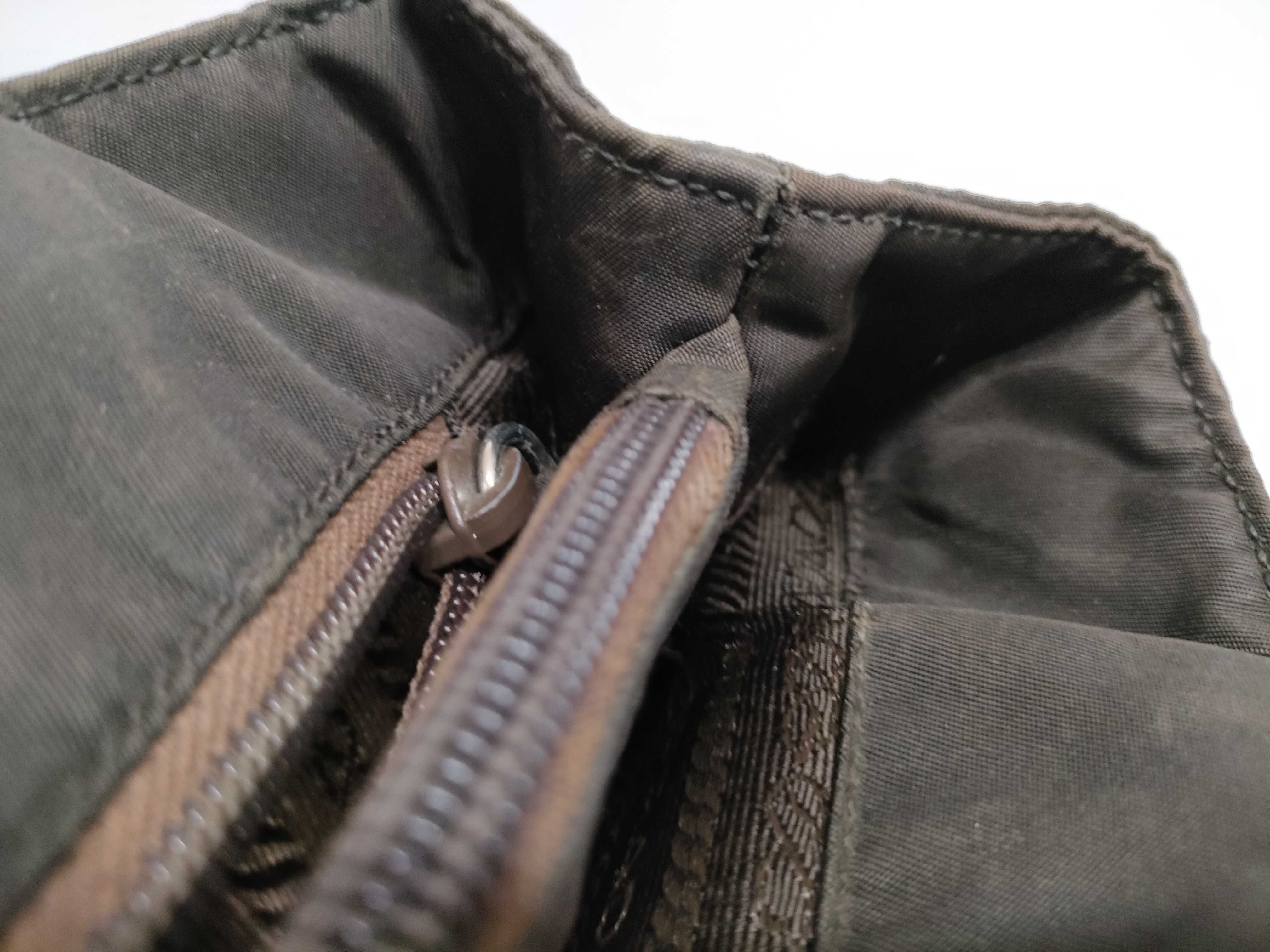 Nylon Handbag, Dark Brown. Accessories: Dust bag. — view 9