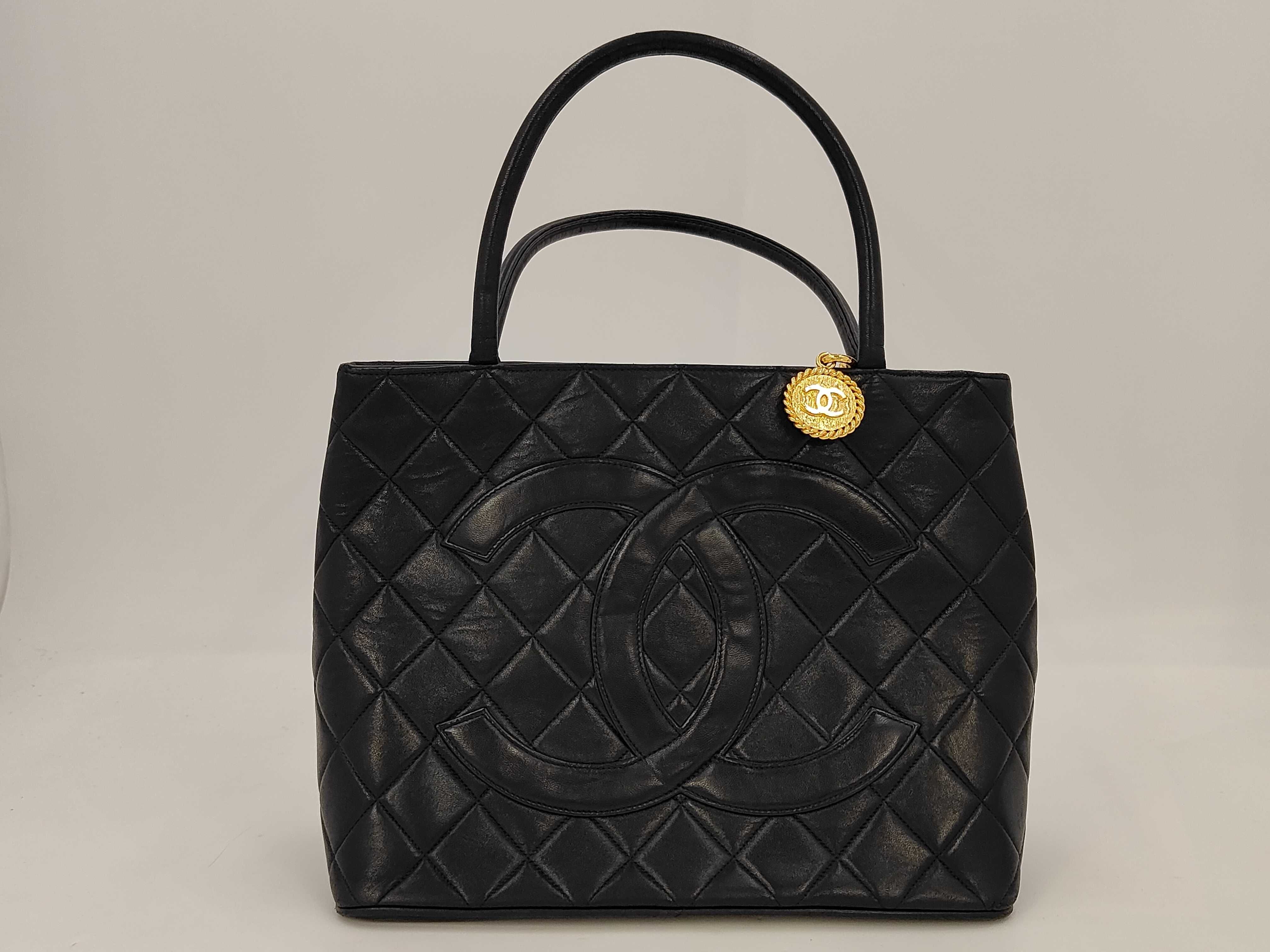 Lambskin Tote Bag (Reissue) - Black Lambskin Tote Bag