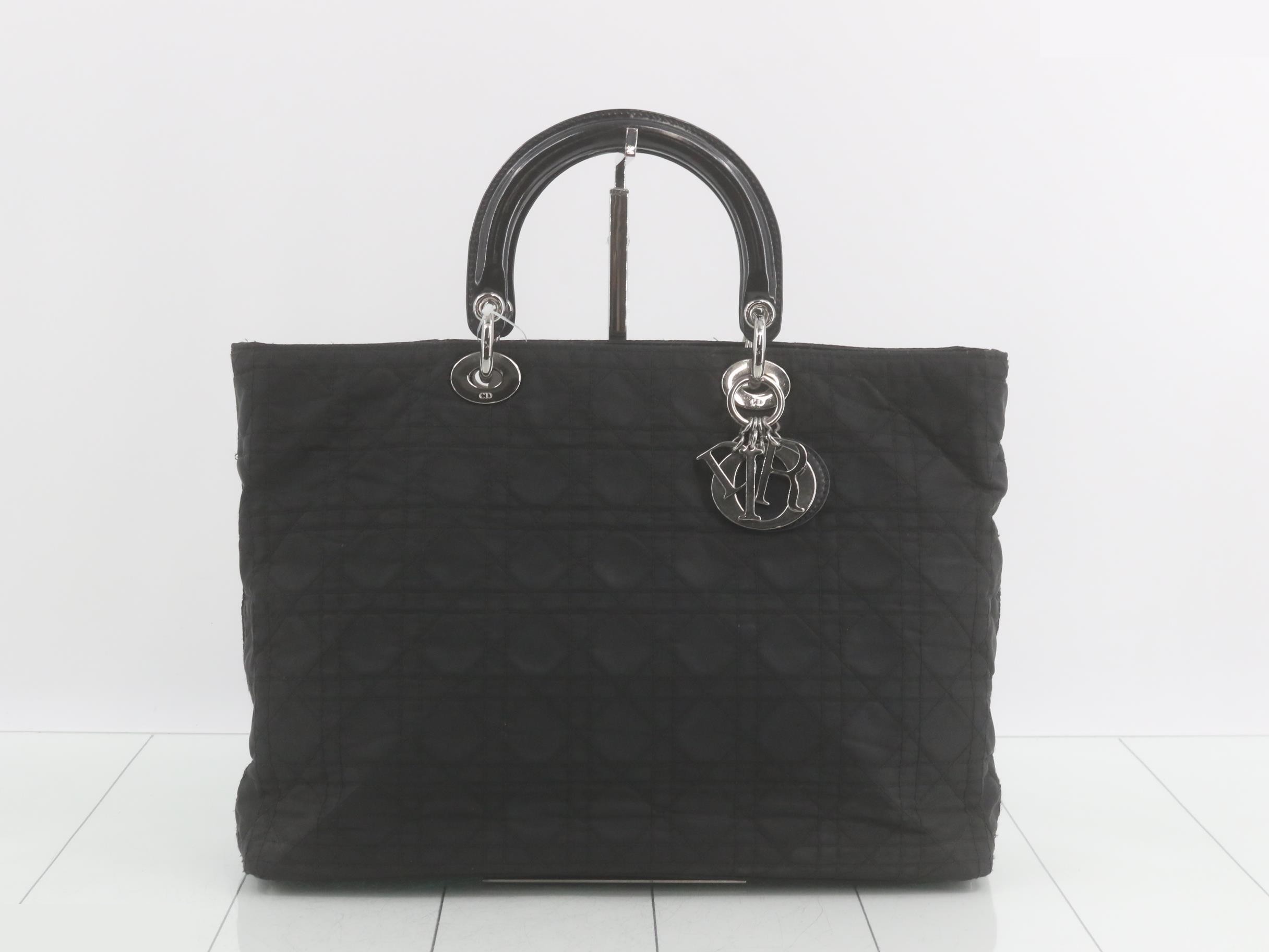 Lady Dior Cannage Nylon Handbag