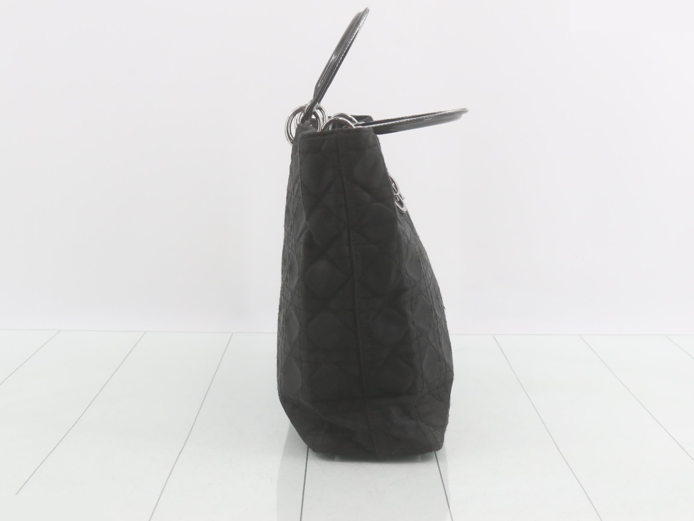 Lady Dior Cannage Nylon Handbag — view 4